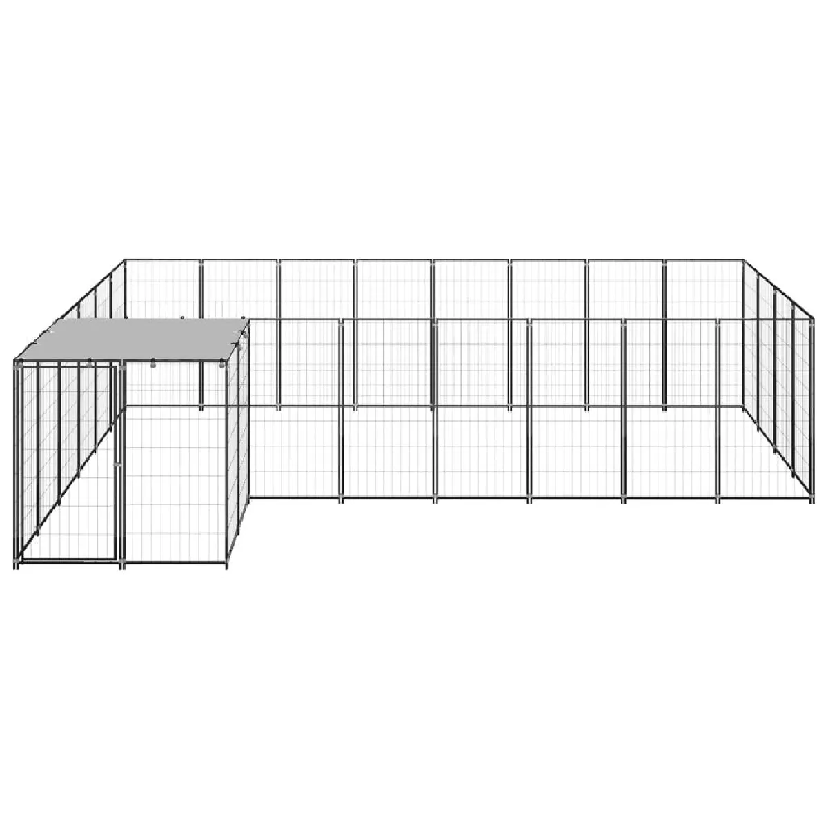 Helloshop26 Enclos pour chien en acier - 330 x 440 x 110 cm - Gris Helloshop26 Enclos pour chien en acier - 330 x 440 x 110 cm - Gris