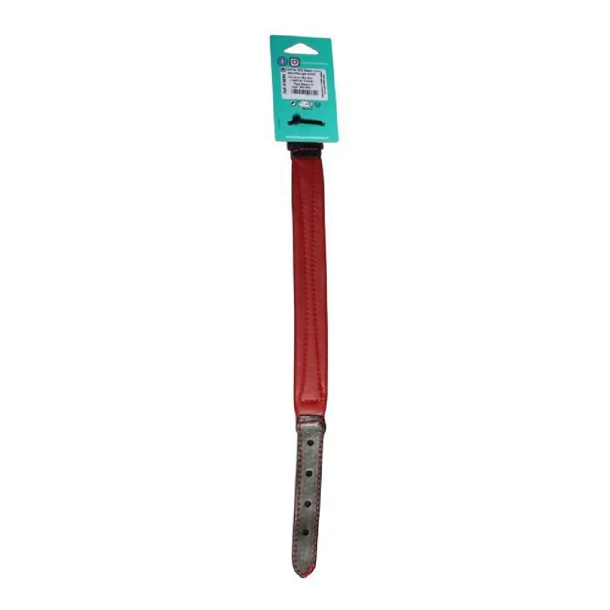 Meilleurs prix pour YAGO Collier en Cuir Noir et Rouge Souple et Reglable pour grand chien, taille L 43-52 cm