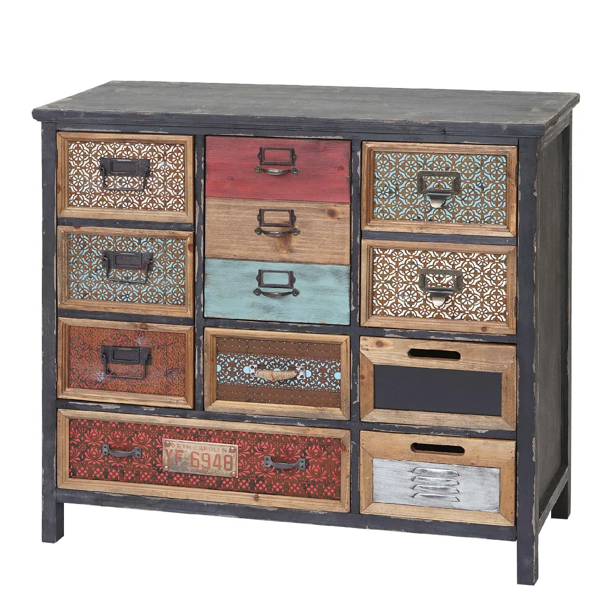 Mendler Commode 4 Tiroirs - Multicolore