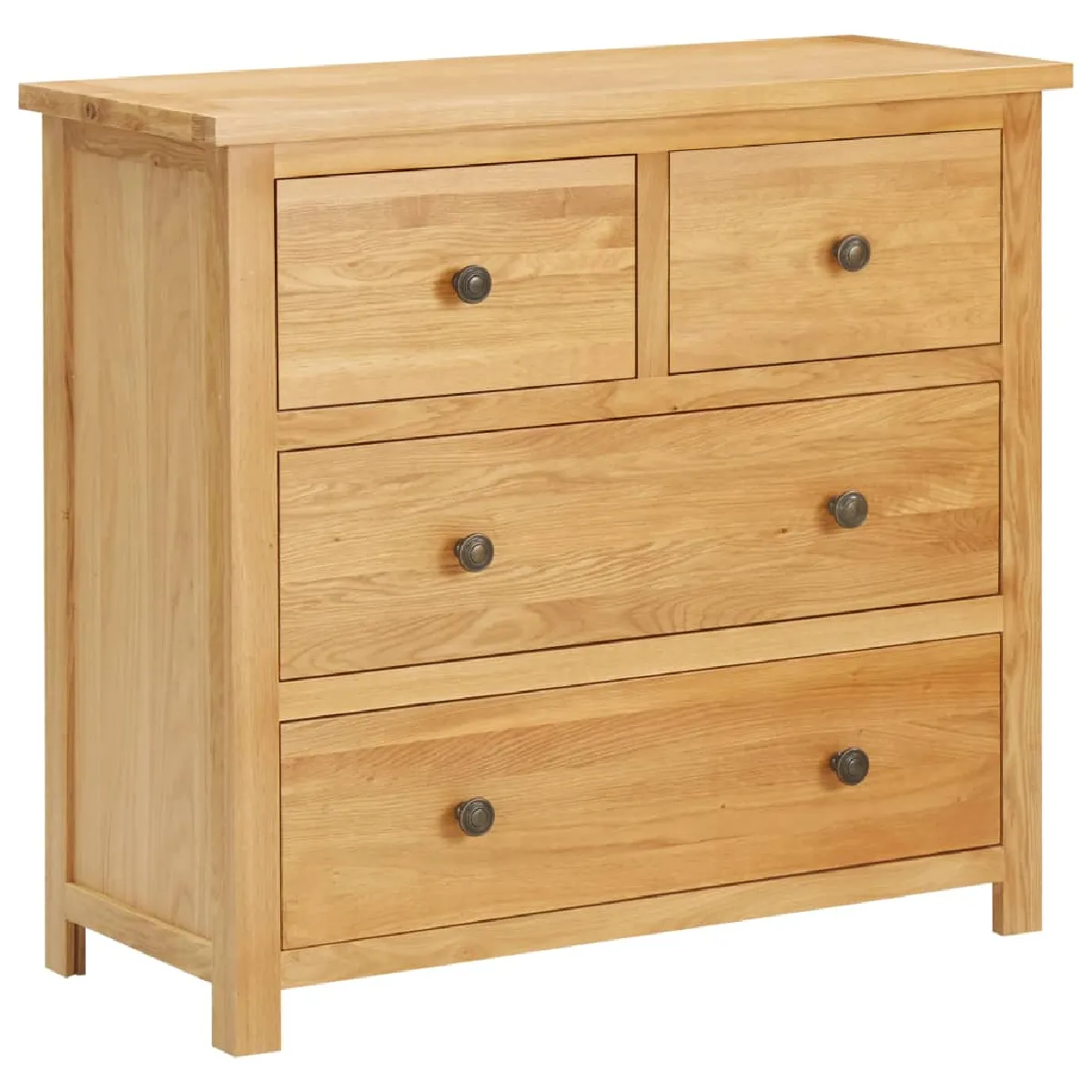 Vidaxl Commode 80X35x75 Cm Bois De Chêne Massif - Image 3