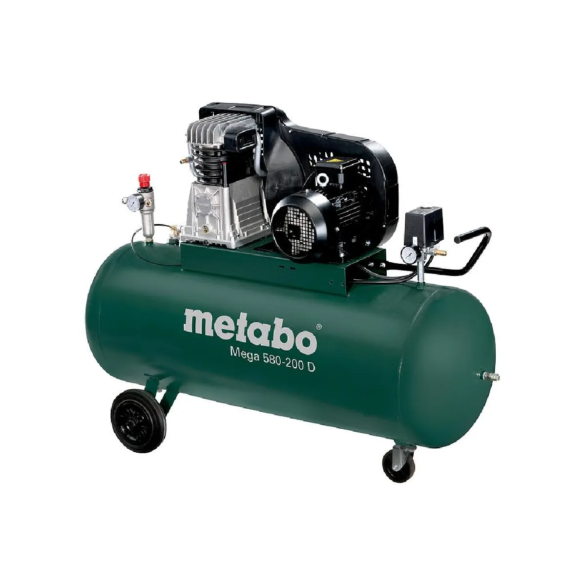 Metabo Compresseur 3 Kw 11 Bar 395 L/Min Cuve 200 L Mega 580-200 D - Image 4