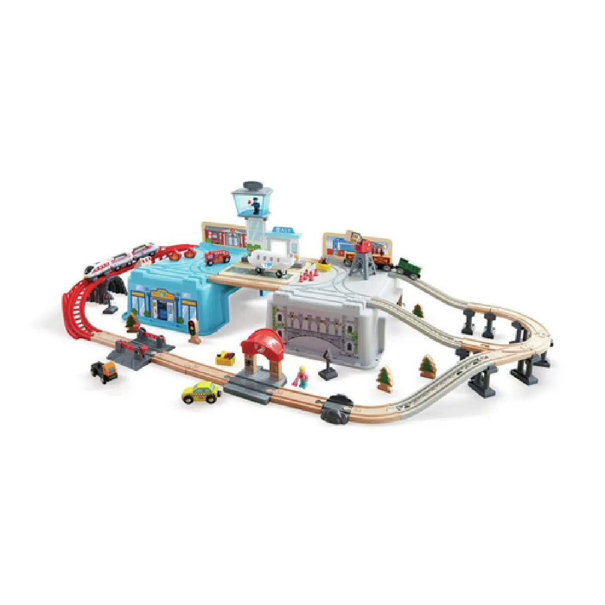 HAPE  Circuit de train M&eacute;tropole - Bleu
