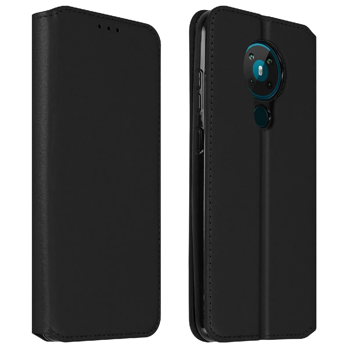 Avizar Noir Housse Pour Nokia 5.3 Porte-Cartes Fonction Support Fin Et Élégant
