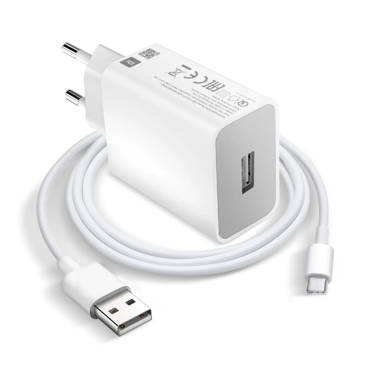 Xiaomi Chargeur Secteur USB + Câble USB C