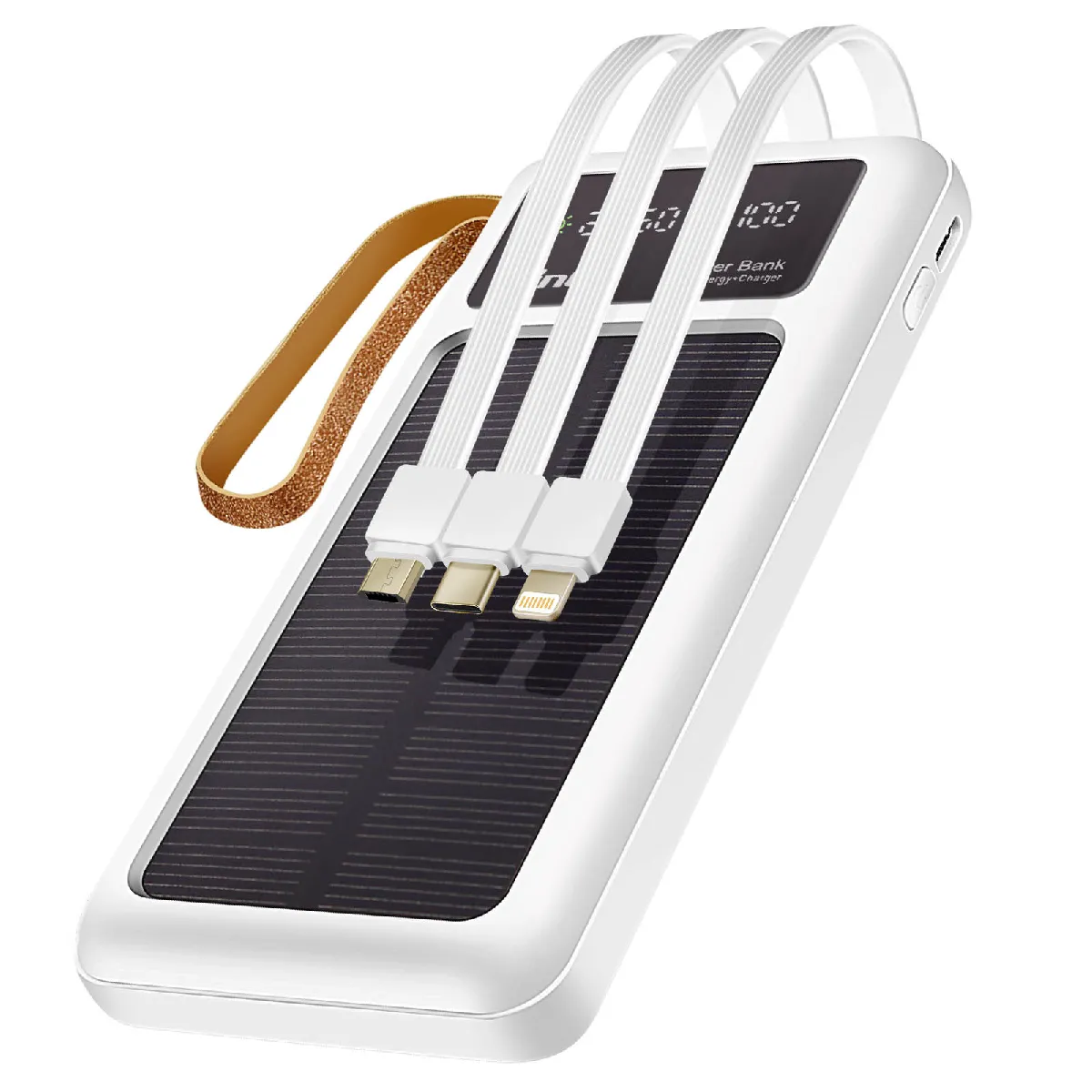 LinQ Batterie Externe Solaire 15000mAh Blanc