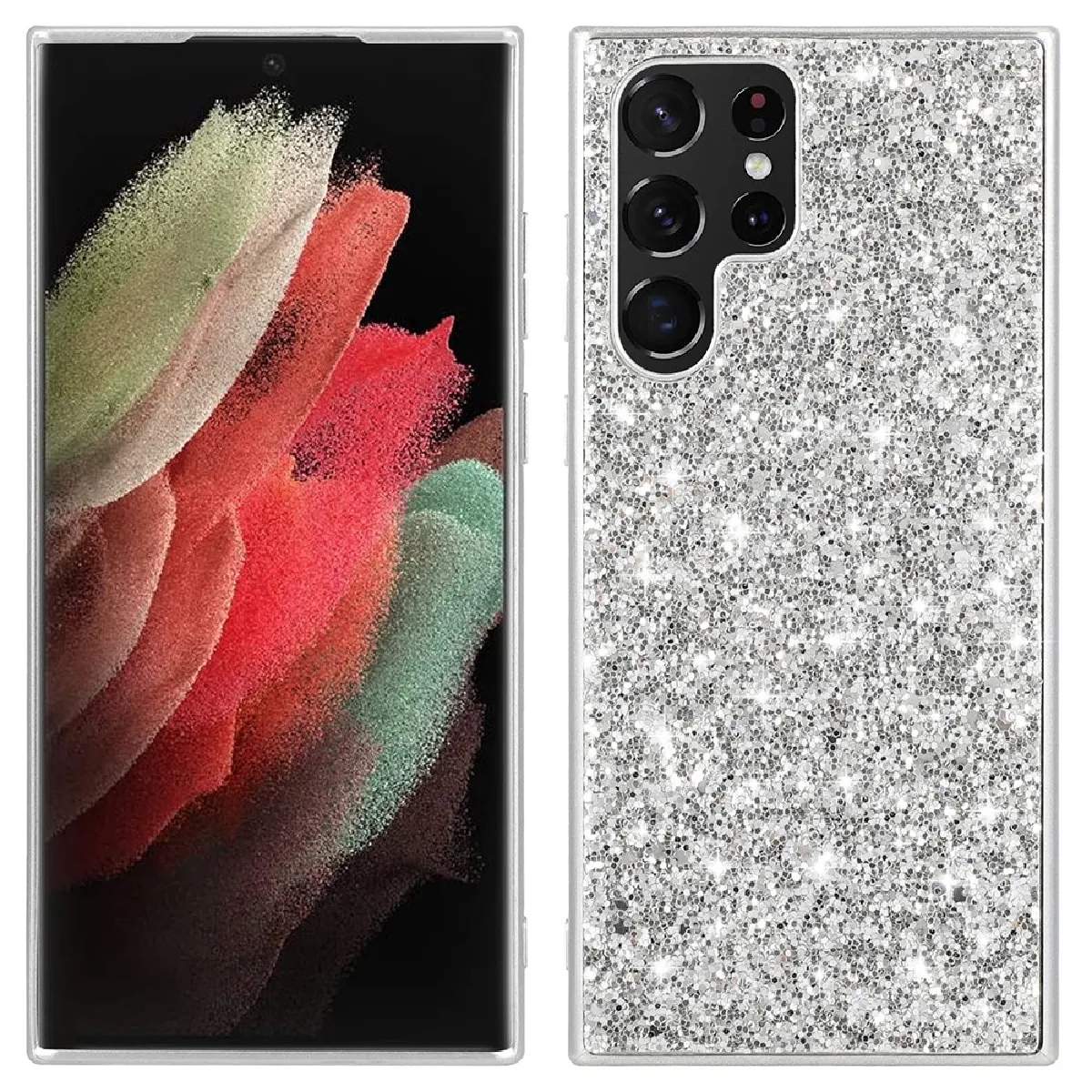 Générique Argent Coque À Paillettes Pour Samsung