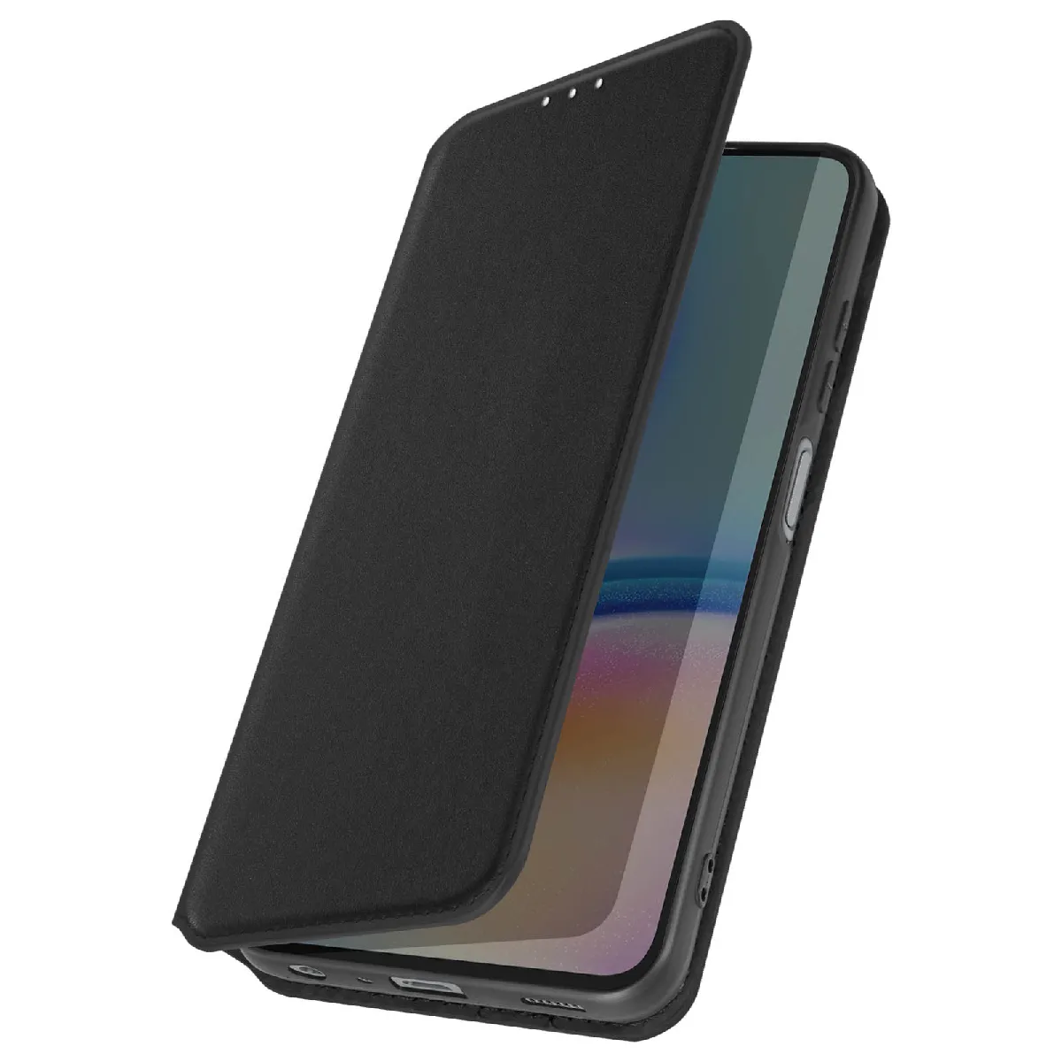 Avizar Noir Étui Pour Galaxy A05s Porte-Carte Support Vidéo Clapet Magnétique