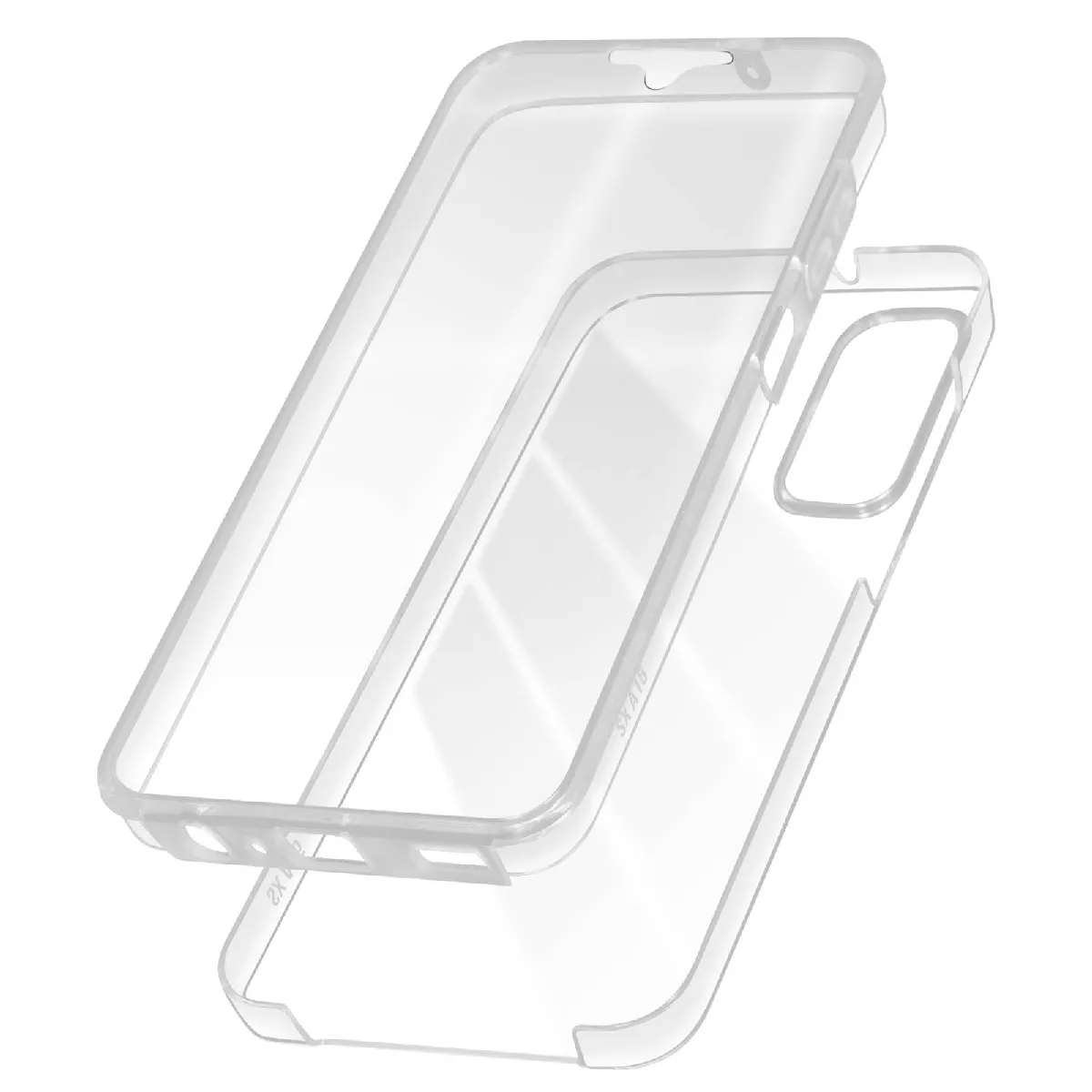 Avizar Coque Intégrale Pour Samsung Galaxy A15 Arrière Rigide Et Avant Souple Transparent
