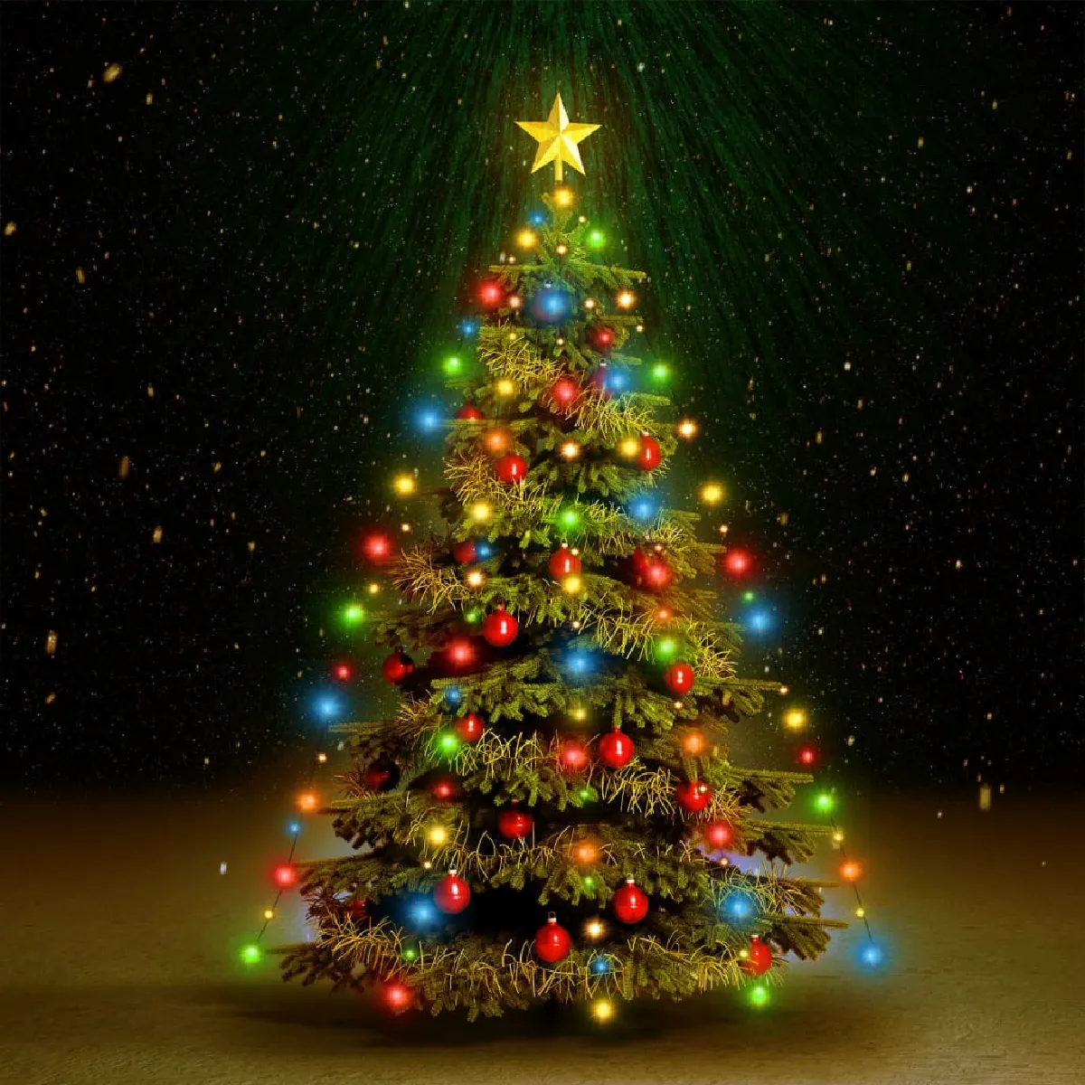 Vidaxl Guirlande LED Sapin 210 cm - Colorée