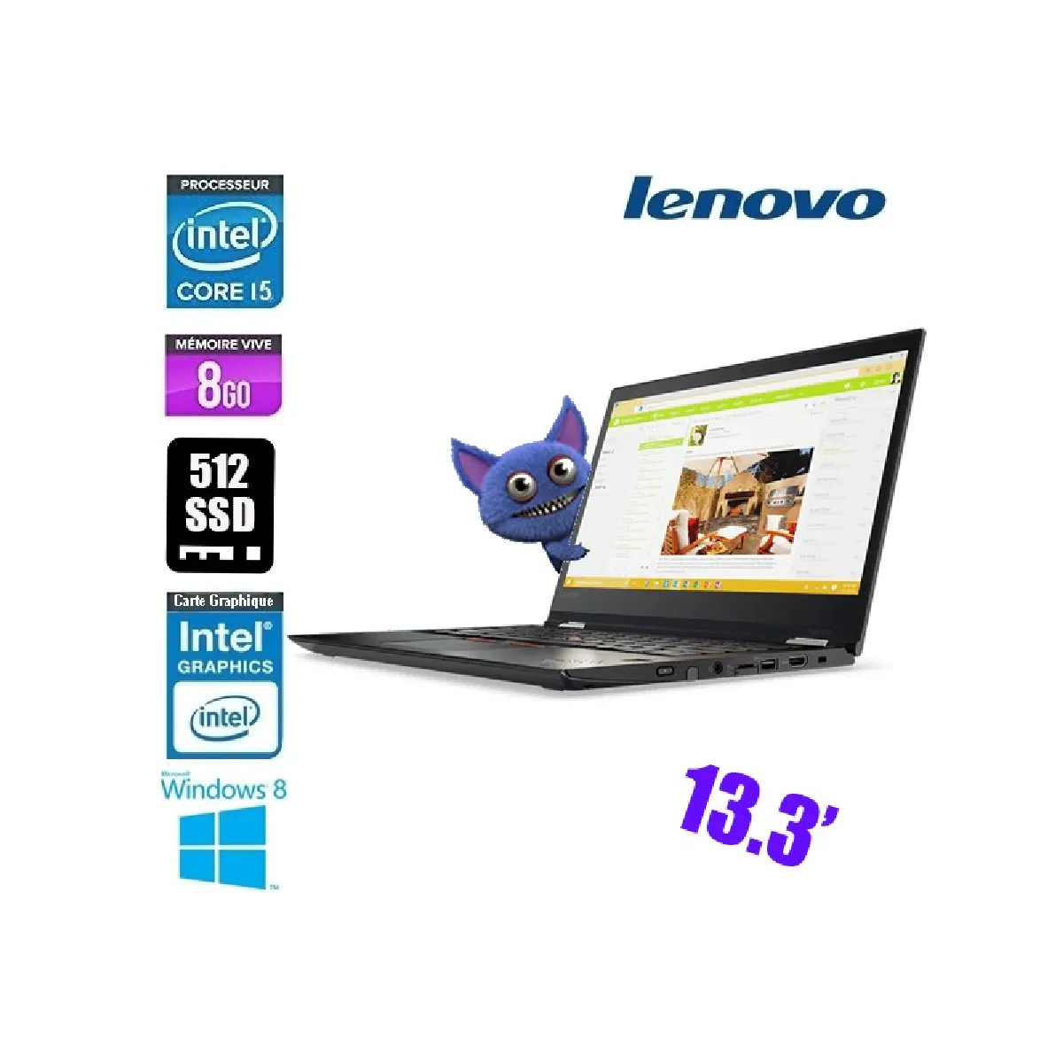 Lenovo THINKPAD YOGA 370 - vue 4