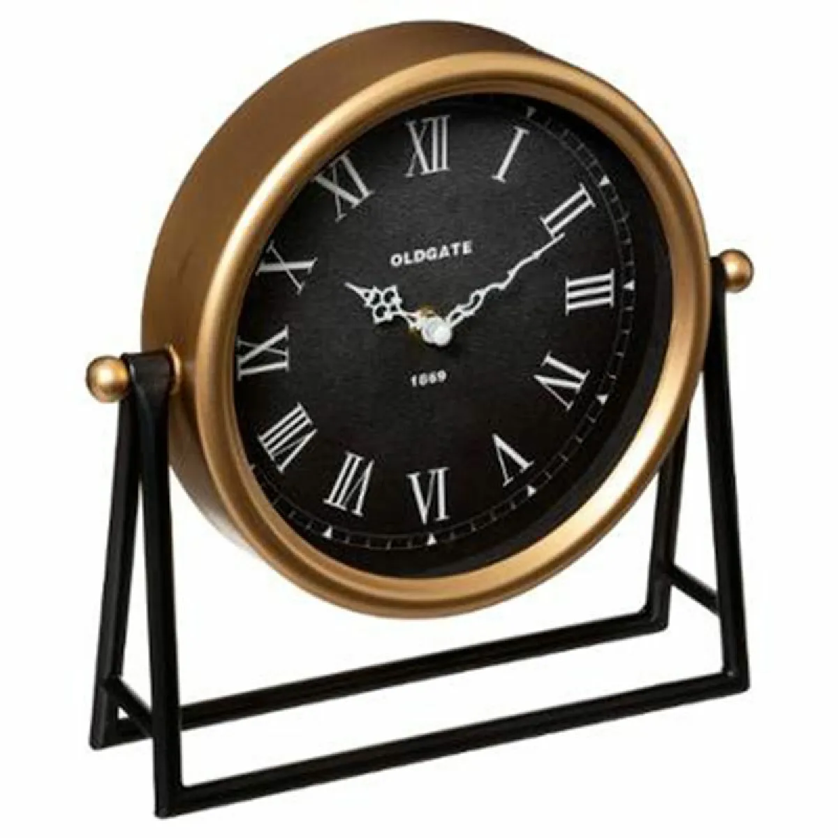 Générique Noir Horloge Ronde Métal
