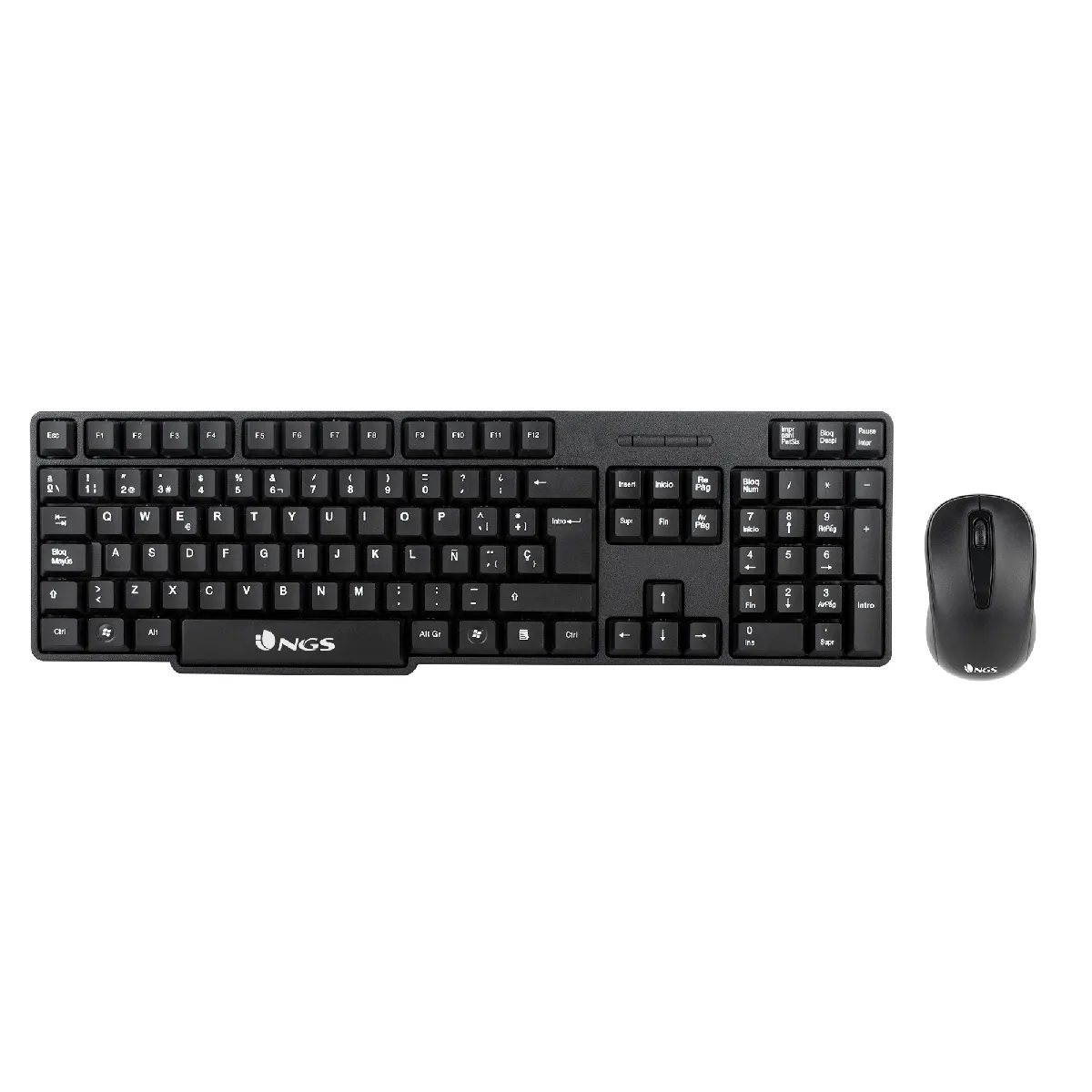 Ngs Noir Pack Clavier Souris Sans Fil