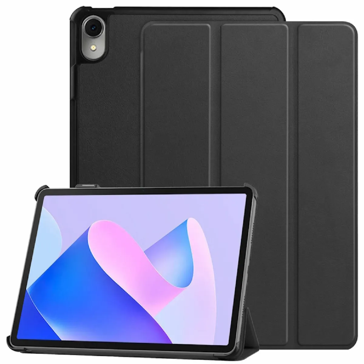 Ilike Noir Étui Tablette Avec Support Triangulaire Pour Lenovo Tab P12