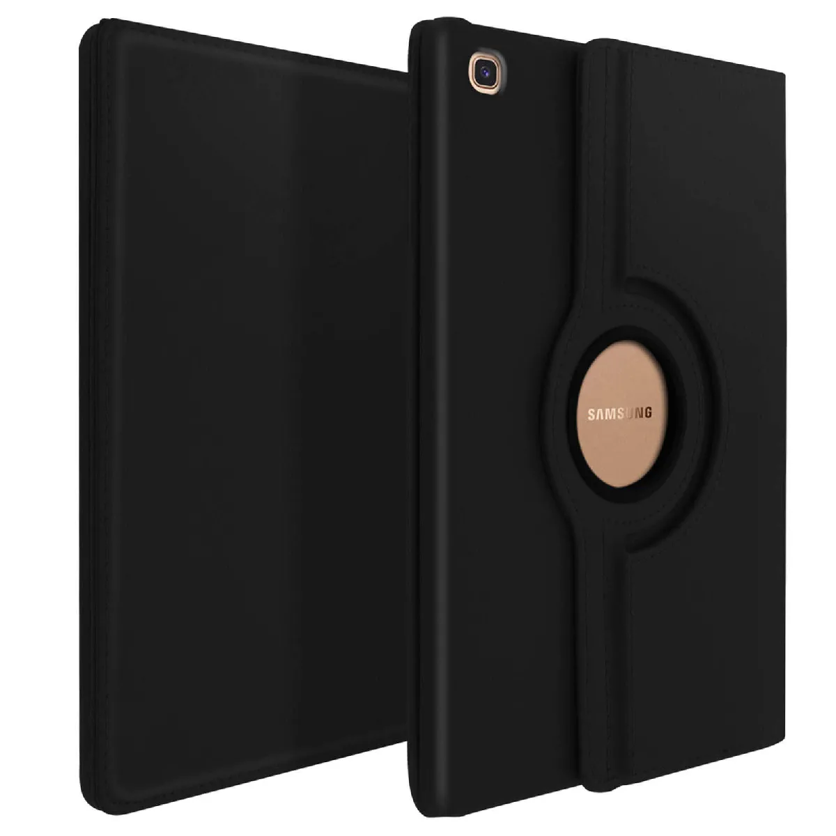 Avizar Noir Étui Pour Samsung Galaxy Tab S5e Protection Intégrale Fonction Support Rotative À 360°