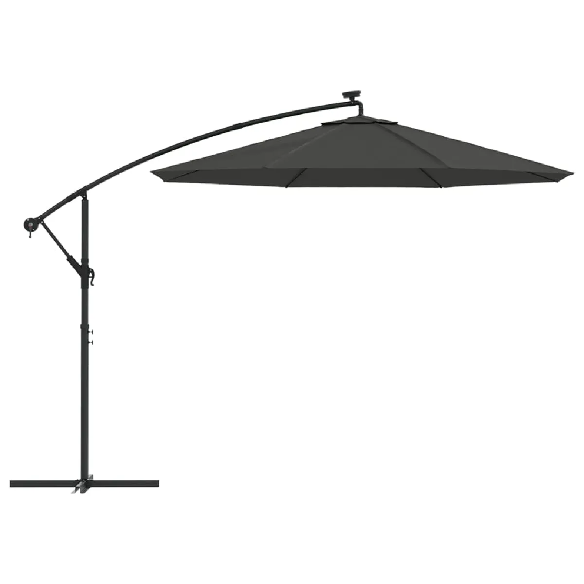 Helloshop26 Parasol déporté LED - Anthracite