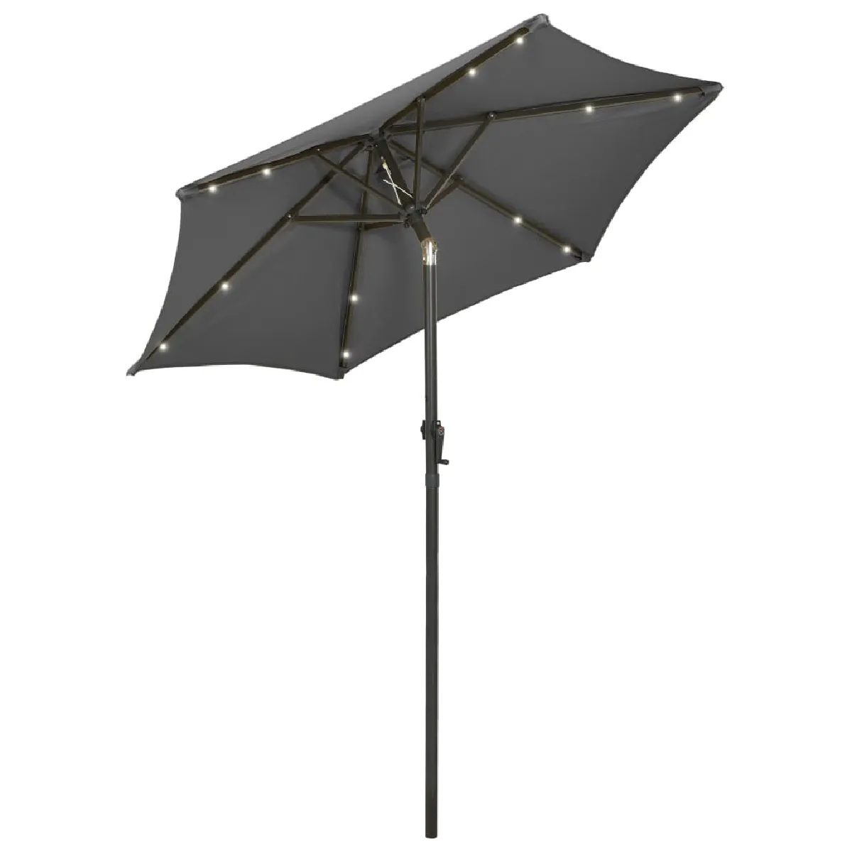 Helloshop26 Parasol déporté LED - Anthracite