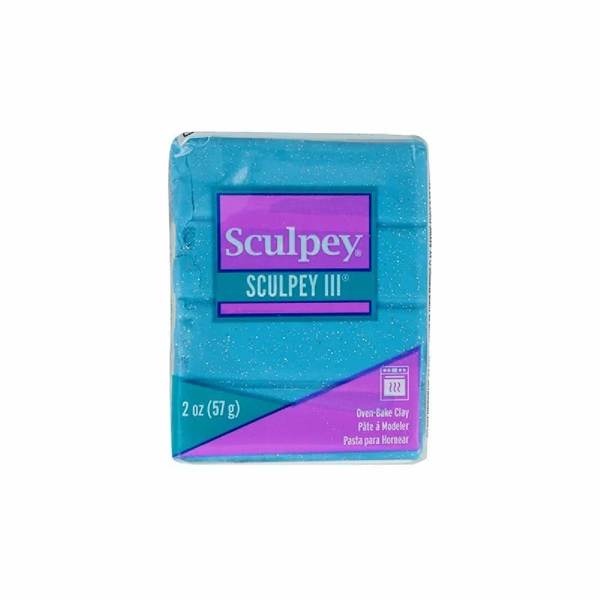 Artemio Bleu Pâte Polymère Sculpey 57 G - Pailleté - Image 3