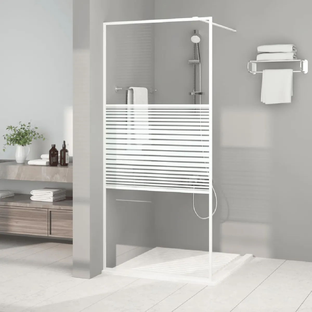 vidaXL Paroi de douche 90x195cm Verre ESG