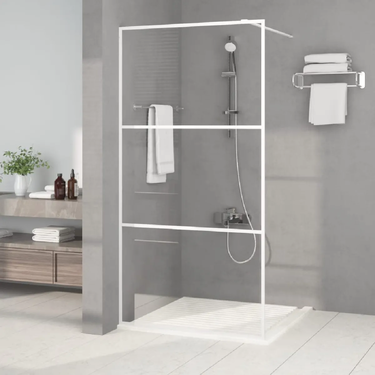 vidaXL Paroi de douche Blanc 100x195 cm