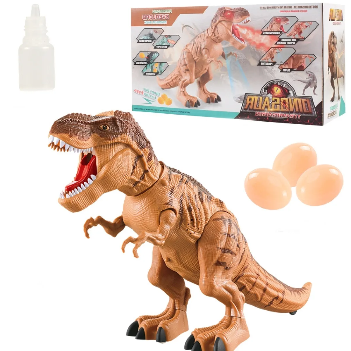 Yonis Marron Jouet Dinosaure Électrique