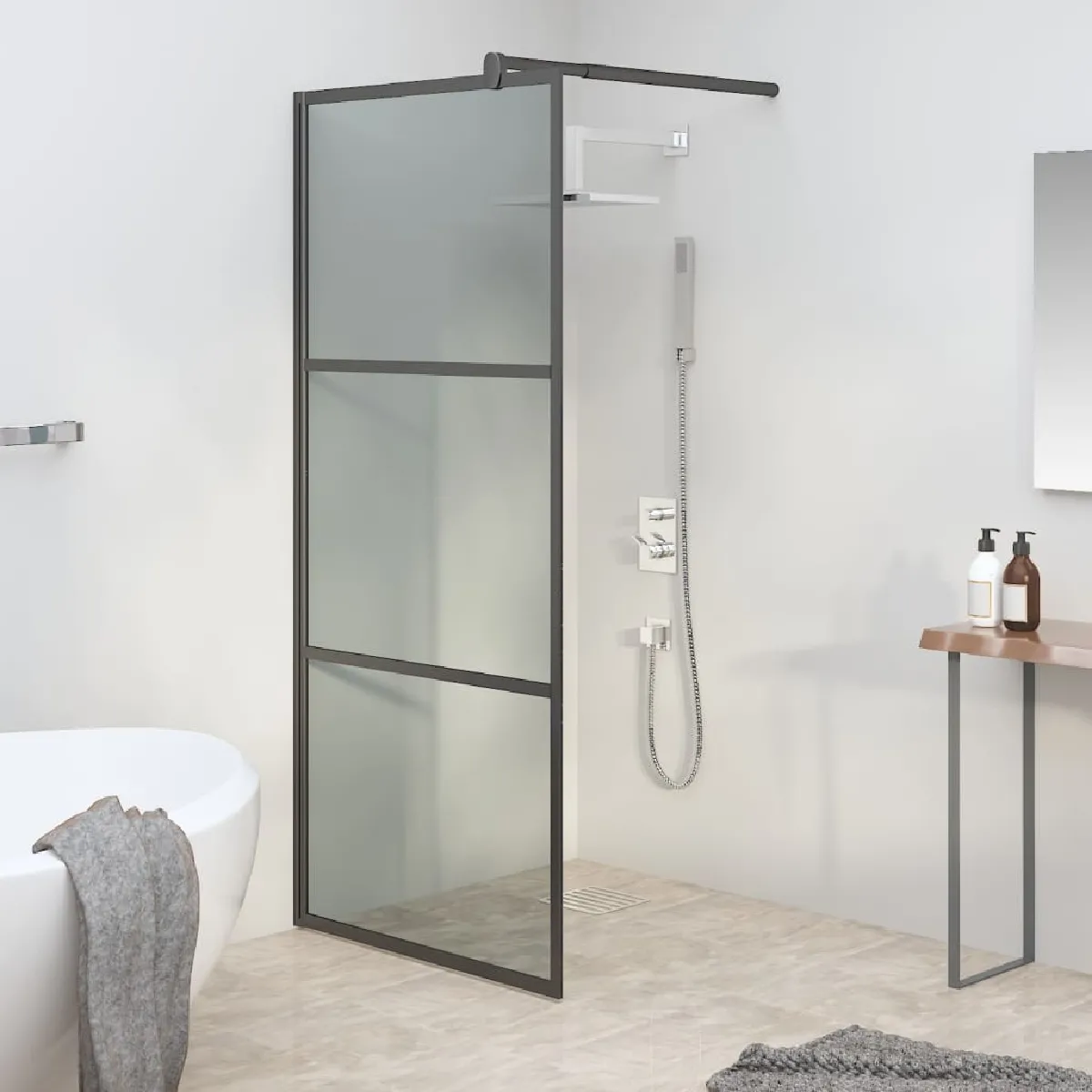 vidaXL Paroi de douche 90x195 cm Verre ESG
