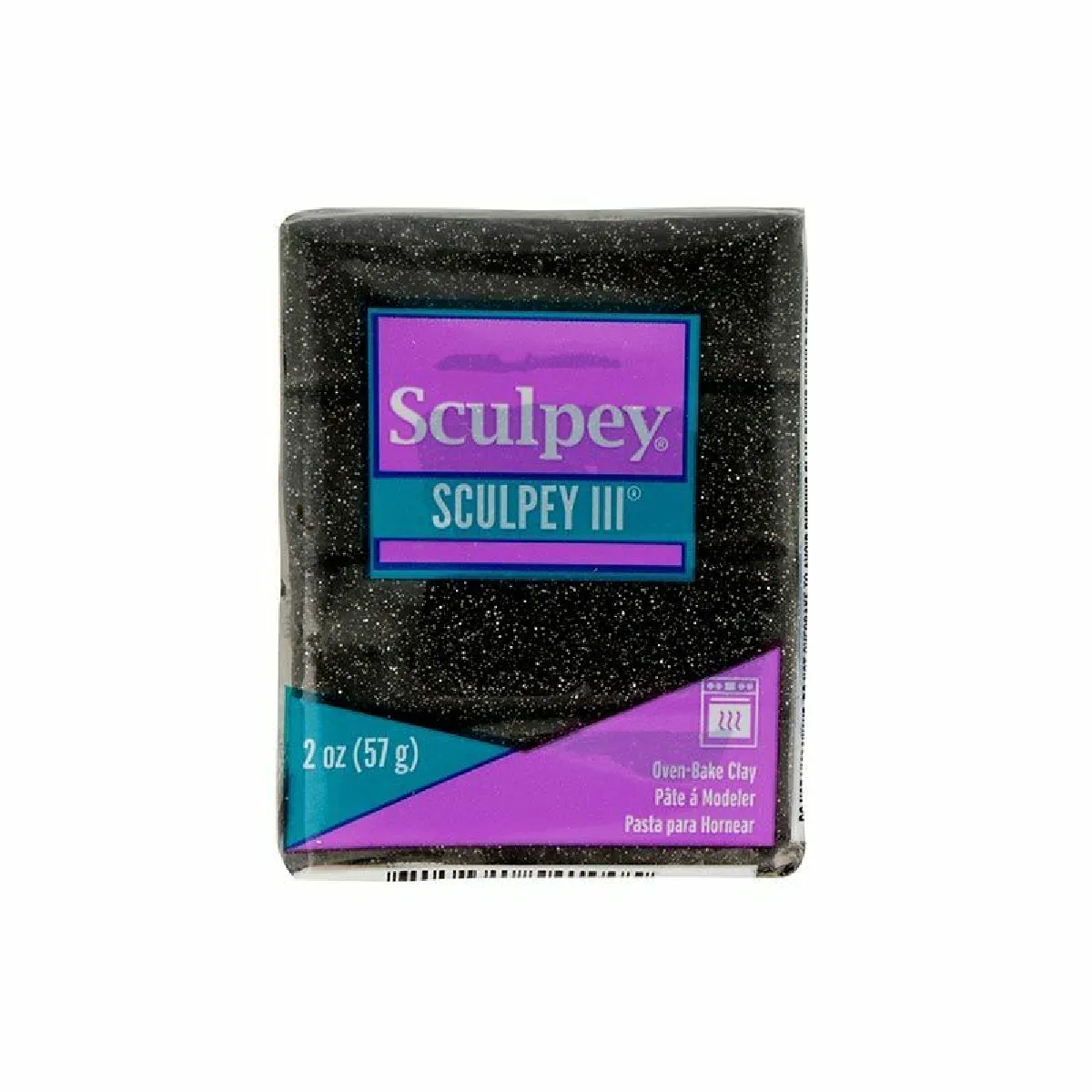 Artemio Noir Pâte Polymère Sculpey Pailleté