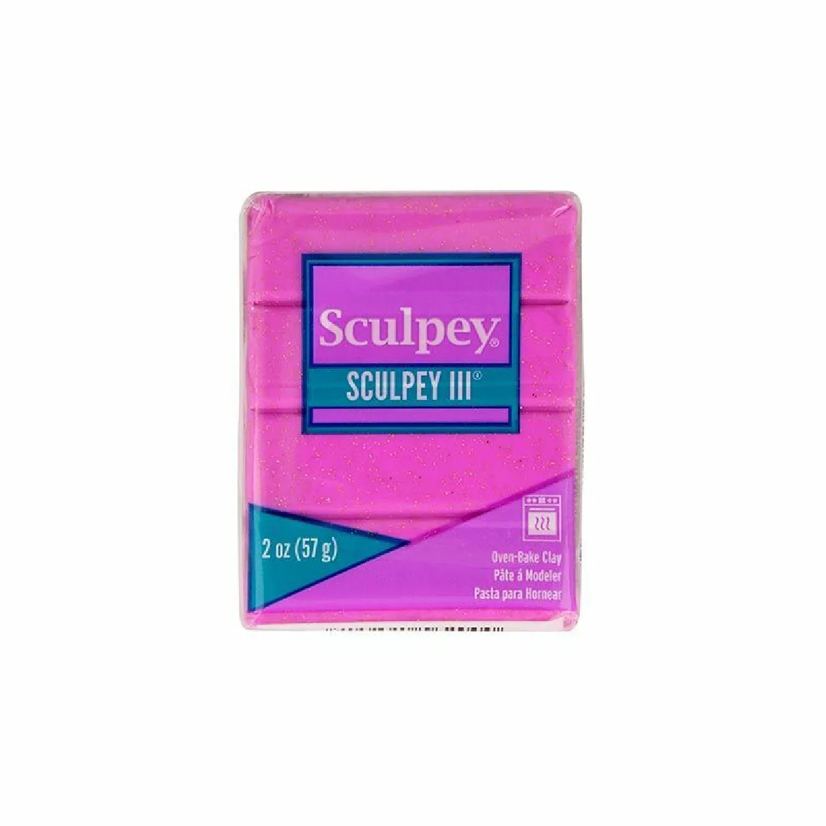 Non Communiqué Violet Pâte Polymère Sculpey 57 G - Pailleté - Image 2