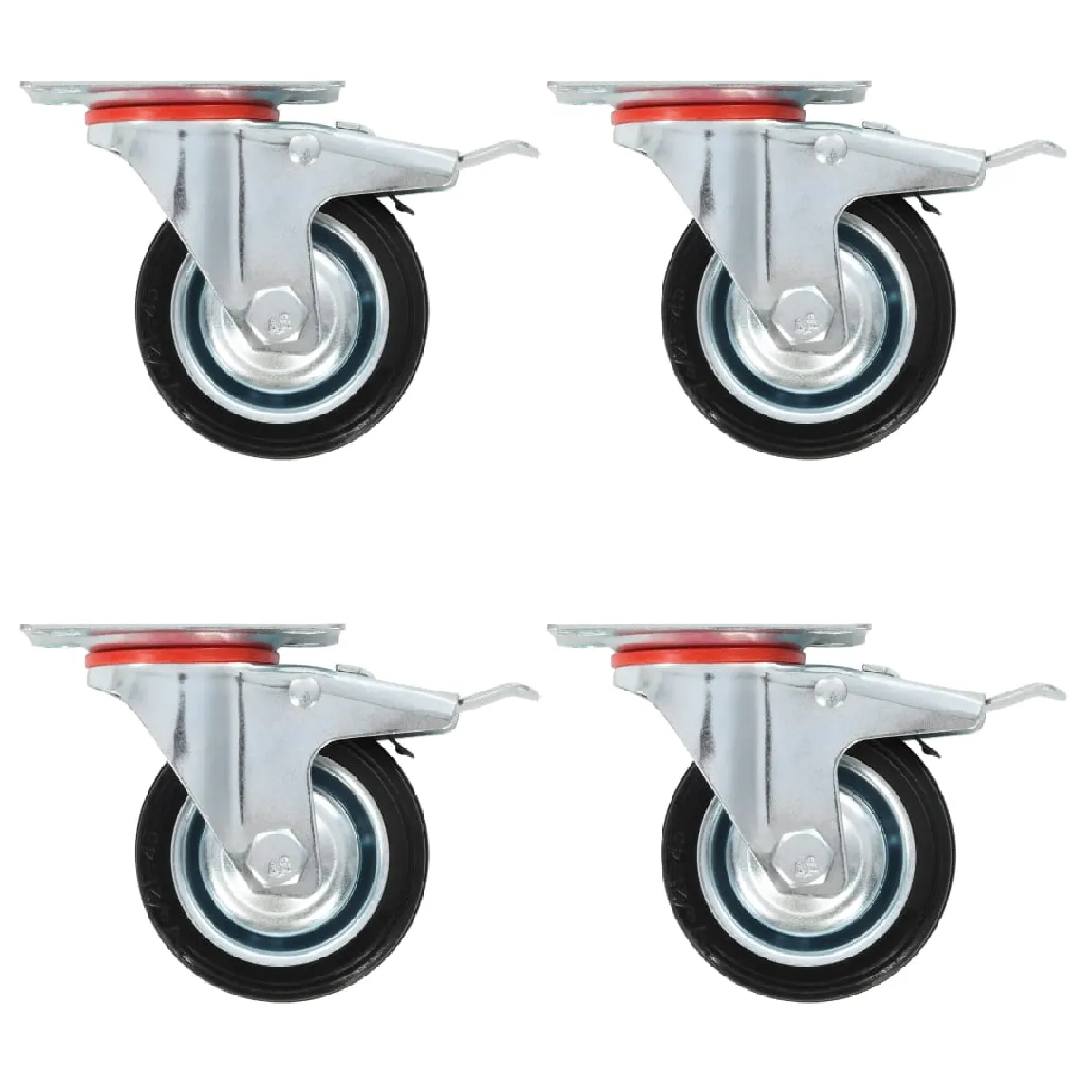 vidaXL 24 pcs Roulettes pivotantes 75 mm - vue 2