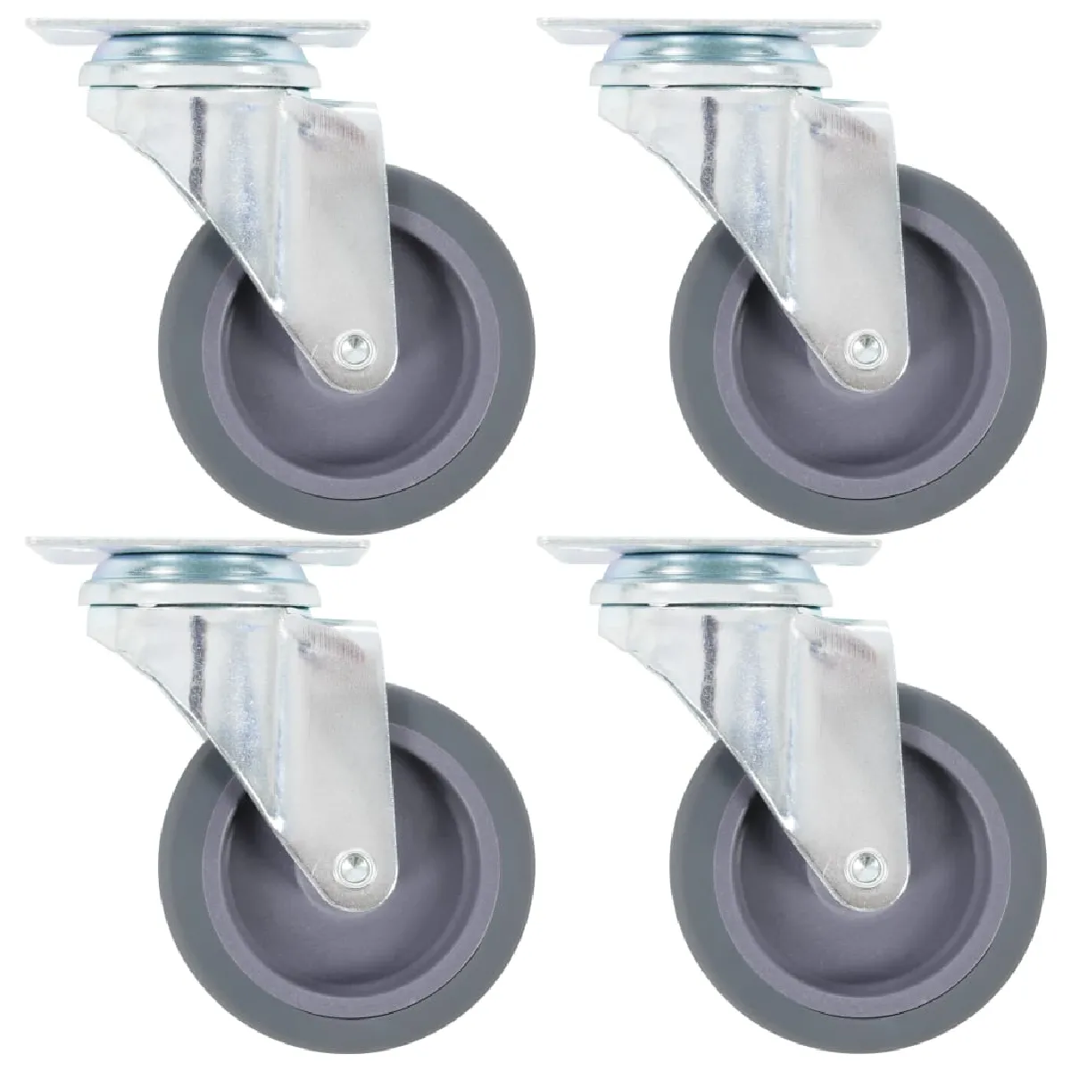 vidaXL Roulettes pivotantes à frein 75 mm - vue 2
