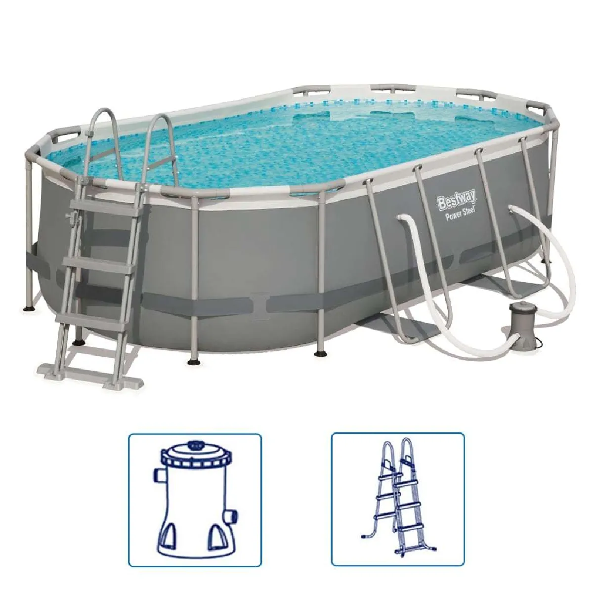 Bestway Power Steel Ovale 427x250x100 cm - vue 3