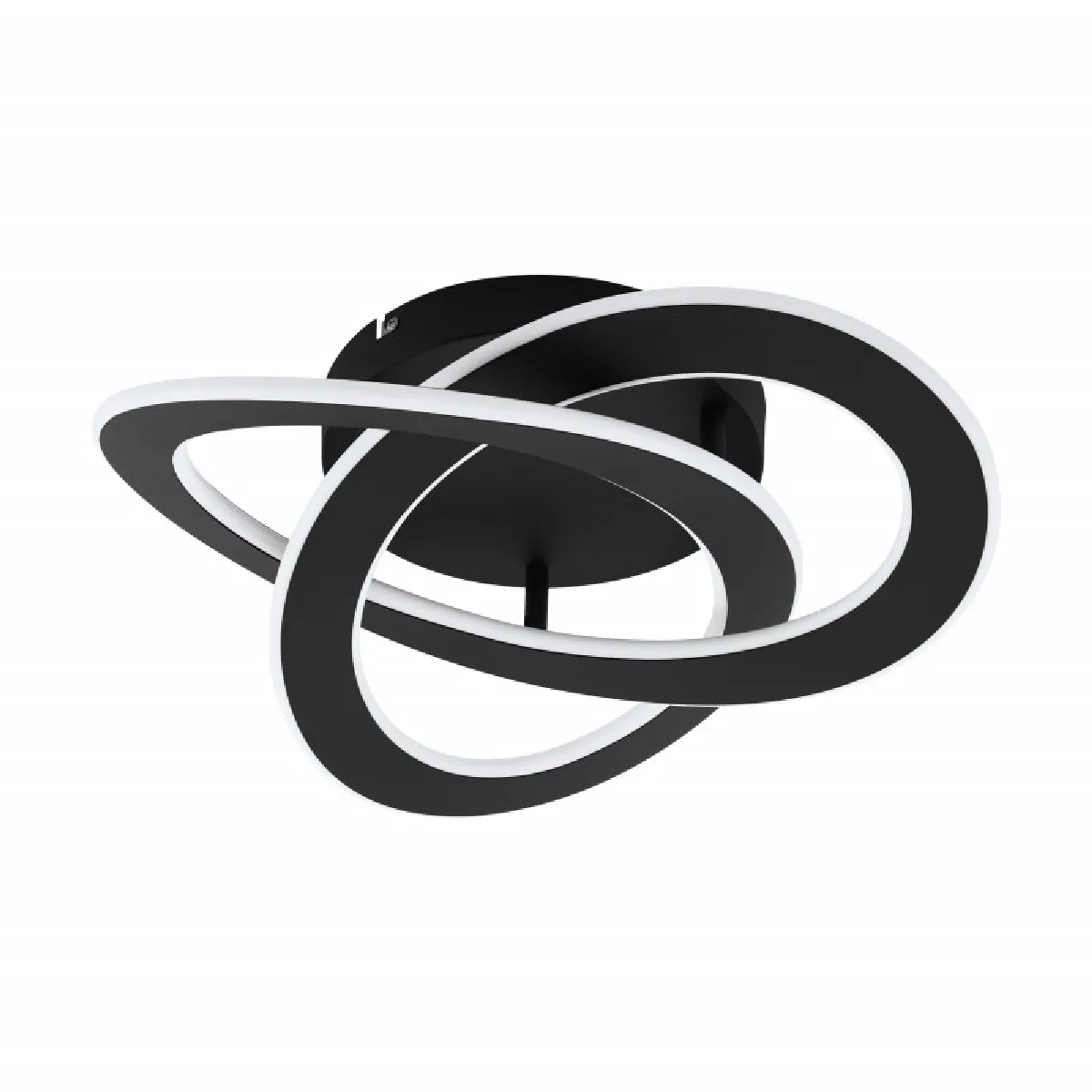 EGLO Plafonnier, design aluminium noir led  Rolimare 40W