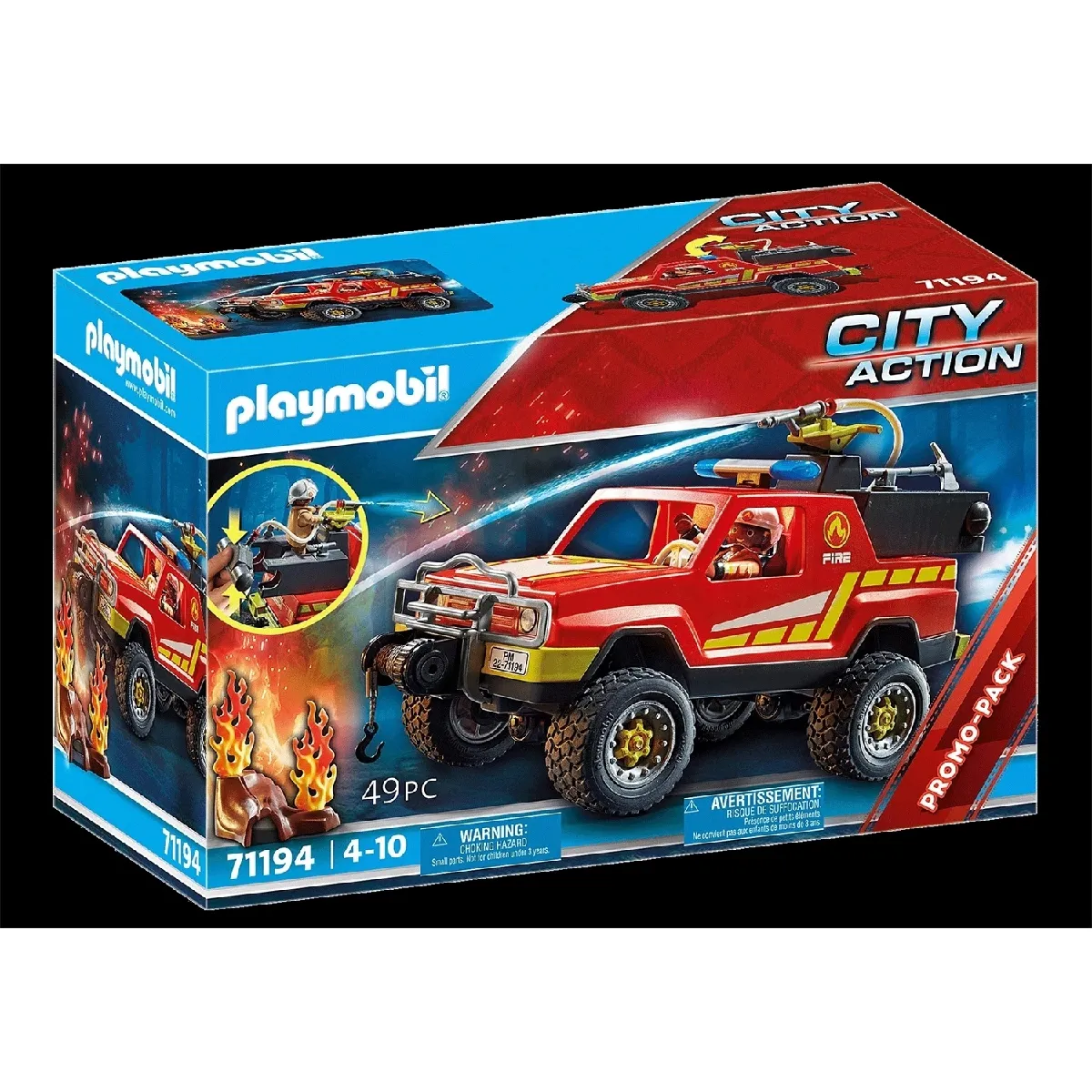 Playmobil 71194 Pick-up et pompier
