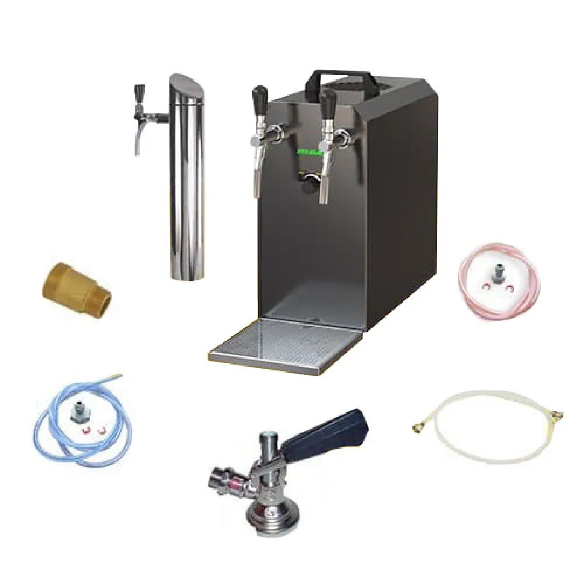 Tireuse à Bière Professionnelle - Refroidisseur à Sec 50L/h - Acier Inoxydable - Pour Bar Ou Maison