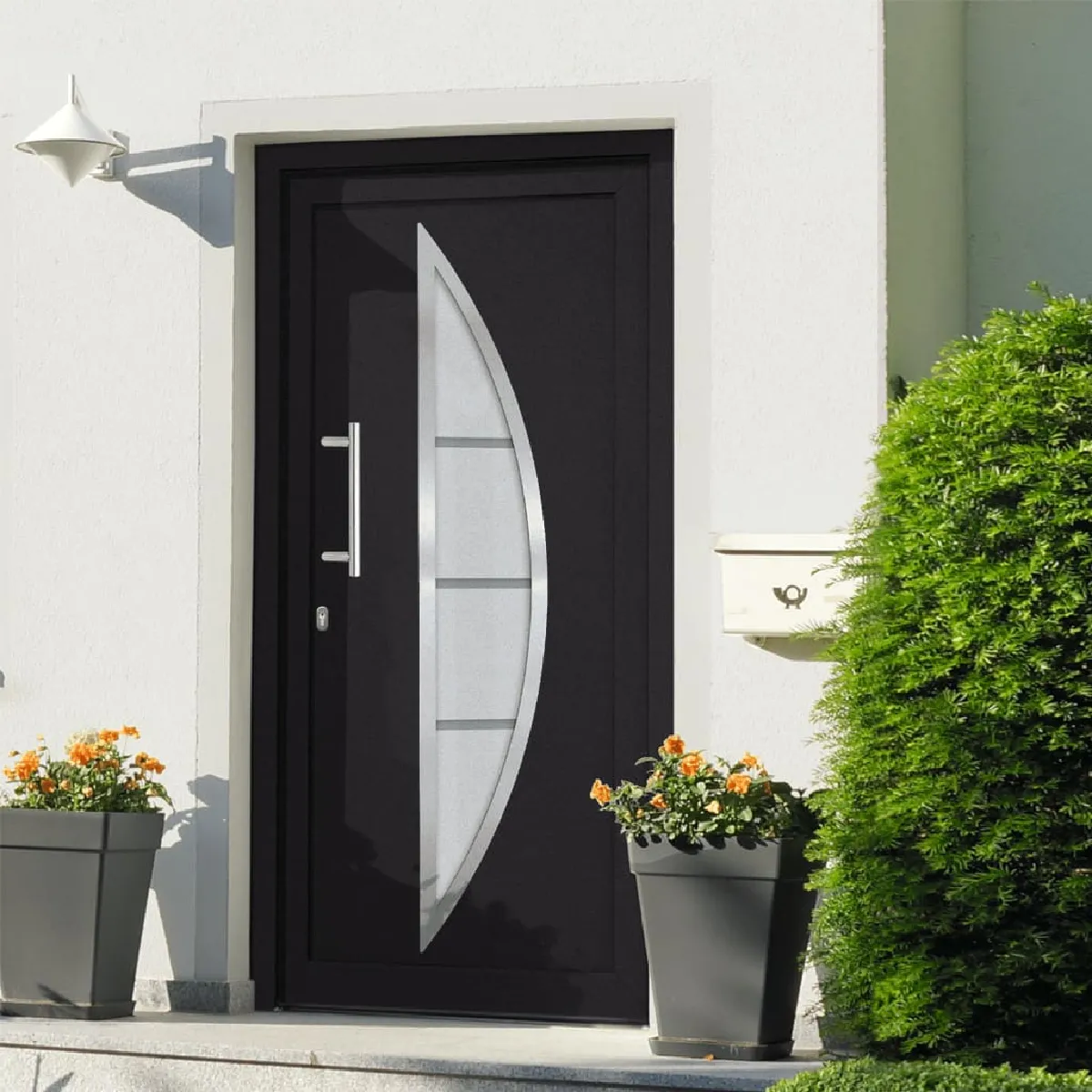 Vidaxl Porte d'entrée anthracite 98x208 cm - vue 2