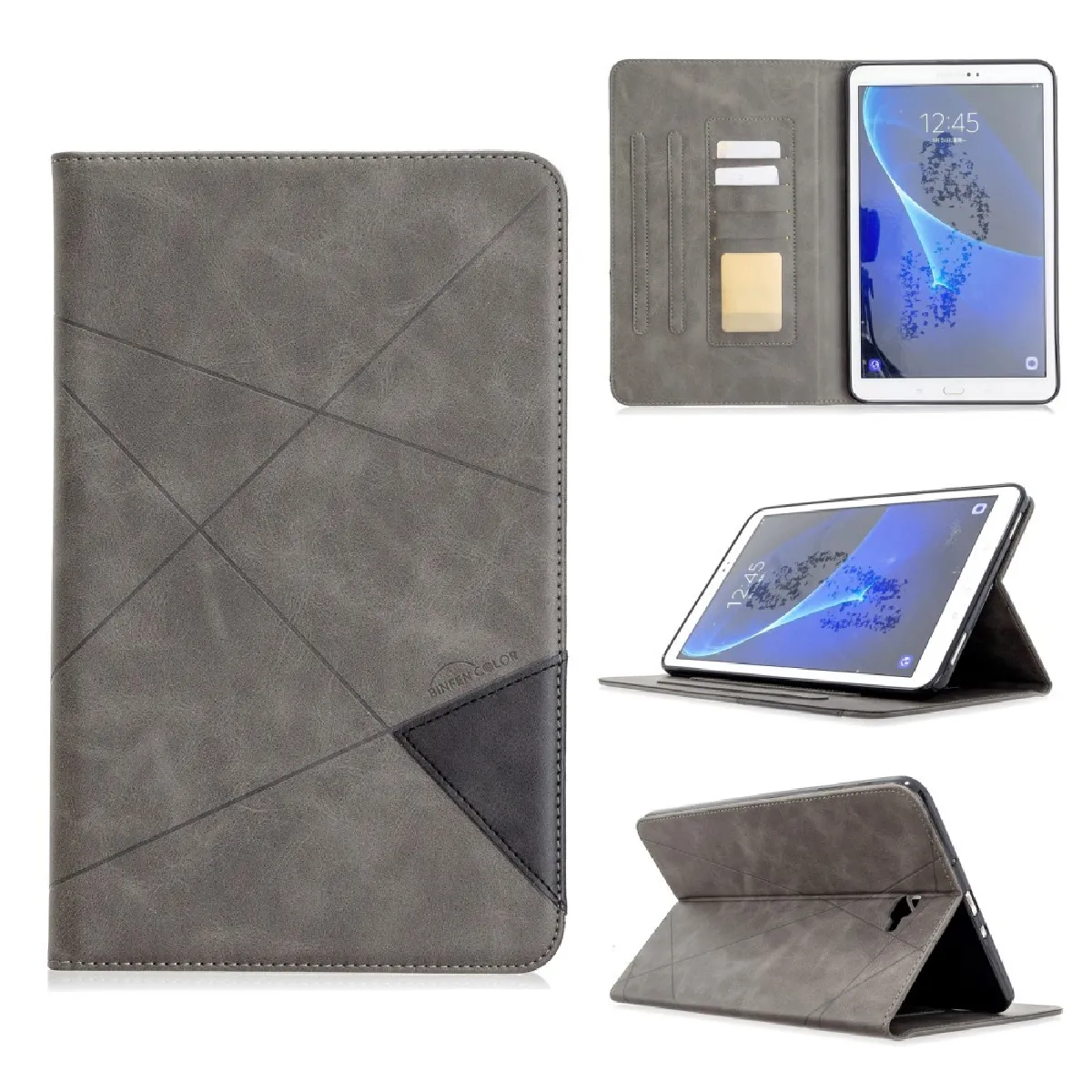 Générique Gris Étui Tablette Avec Support Pour Samsung Galaxy Tab A 10.1 (2016)