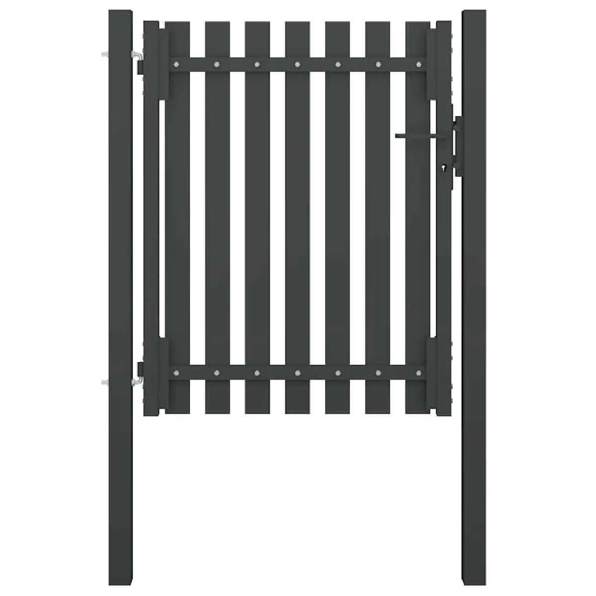vidaXL Portail clôture jardin Acier 1x1 5 - vue 2