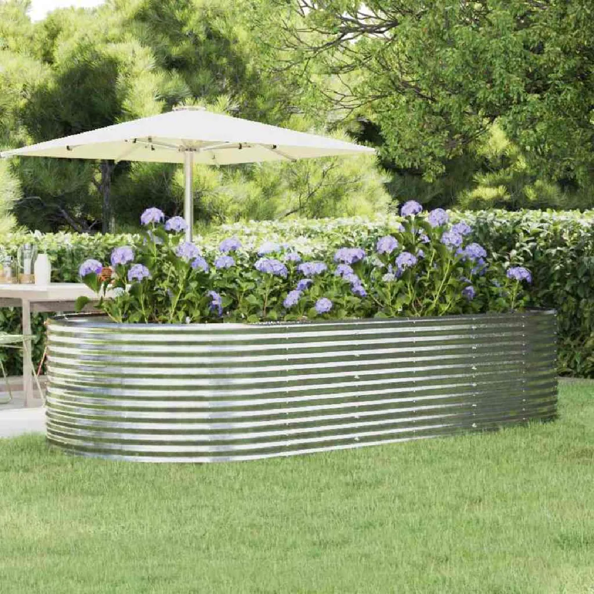 Vidaxl Argent Lit Surélevé Jardin É