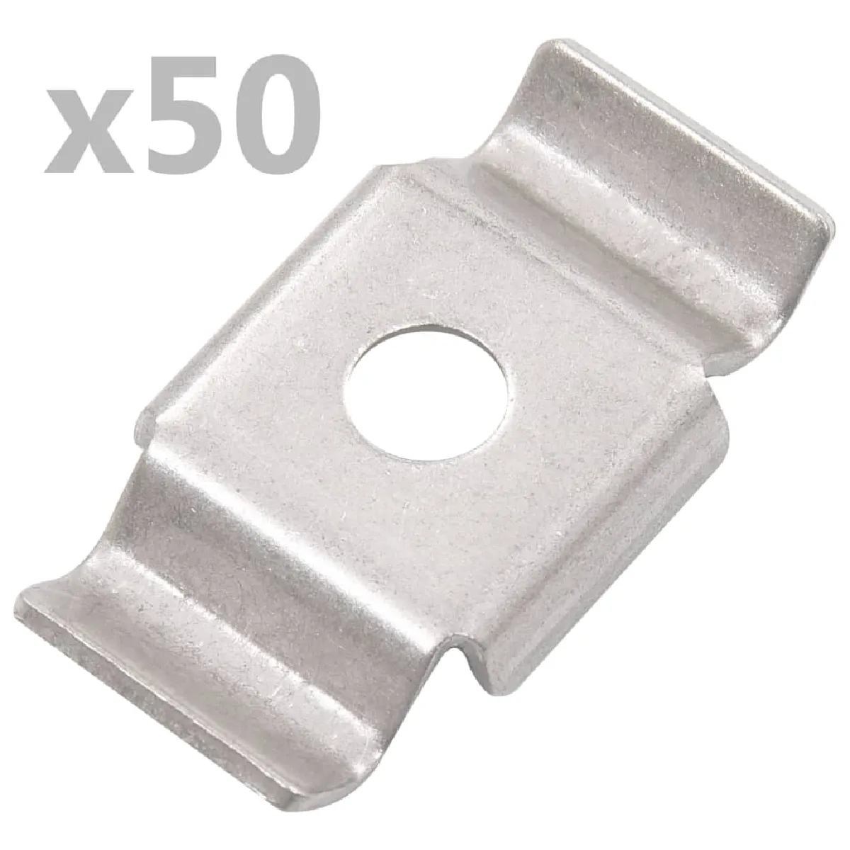 vidaXL Clips clôture papillon 50 pcs Acier inoxydable