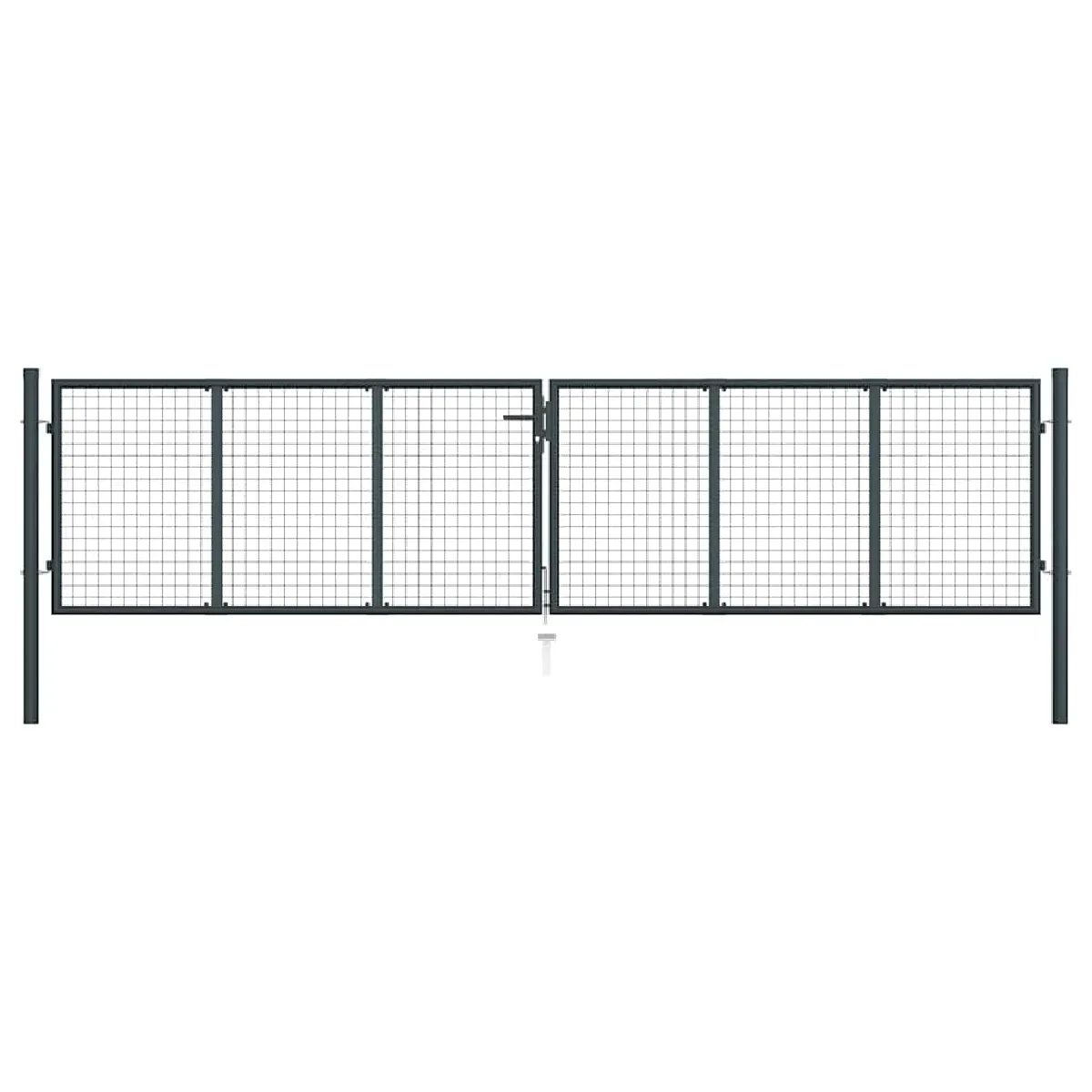 Portail en maille de jardin VIDAXL 400 x 125 cm Acier galvanisé Couleur Manuel - vue 2
