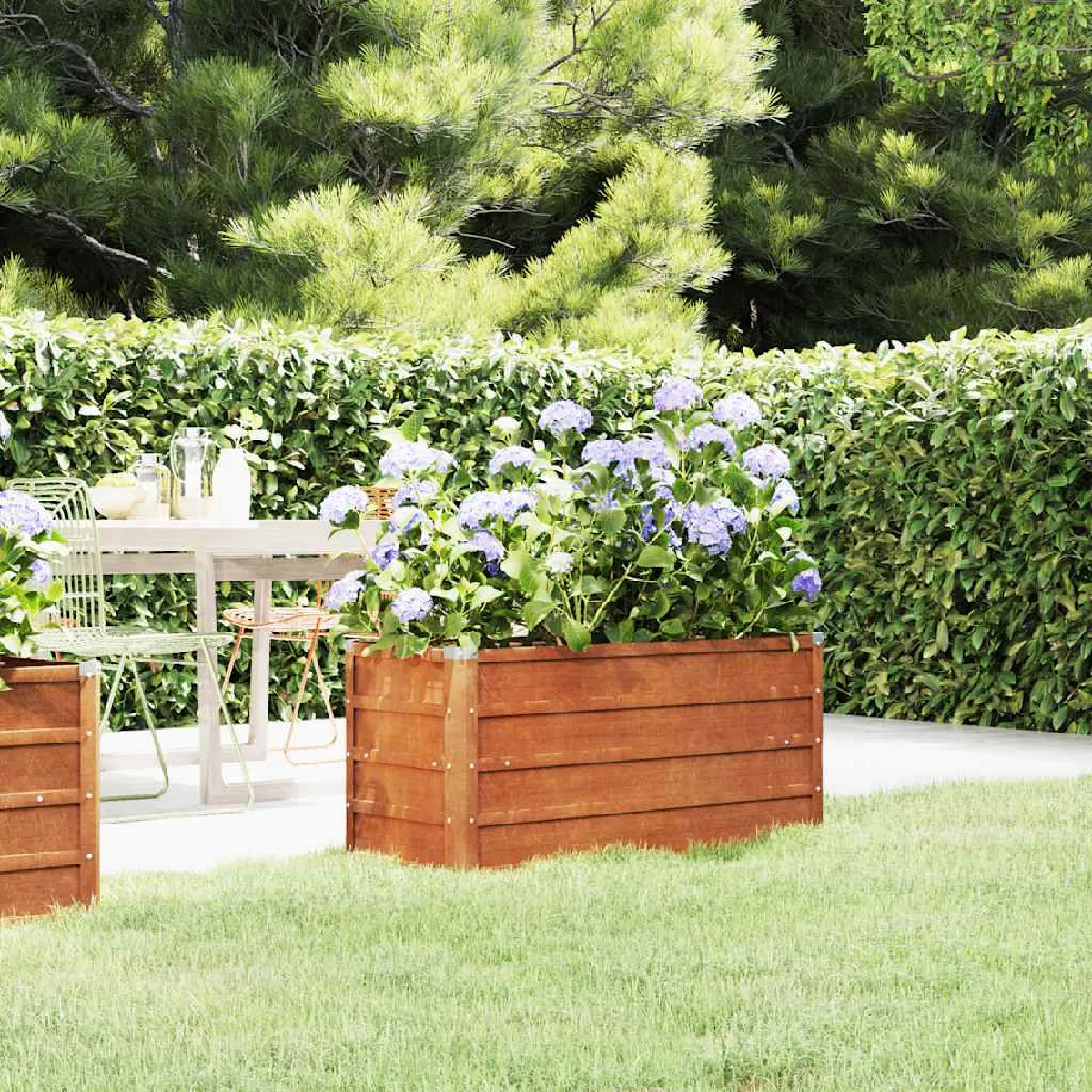 vidaXL Lit surélevé jardin Rouillé Acier corten - vue 2