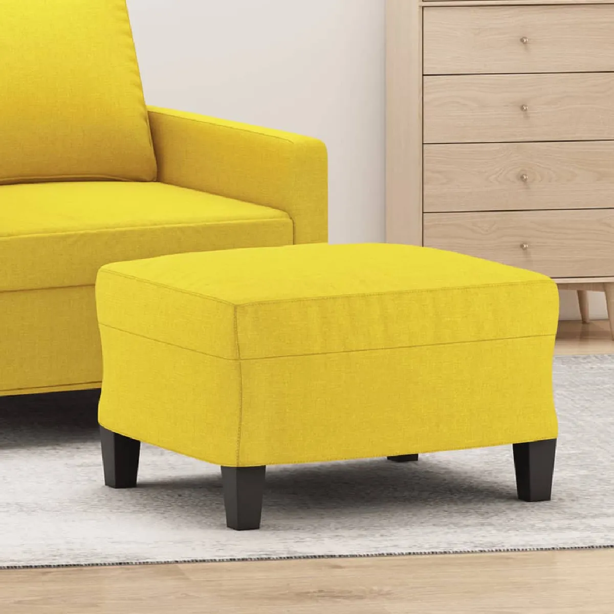 vidaXL - Tabouret - 60x50x41 cm - Jaune - Image 2