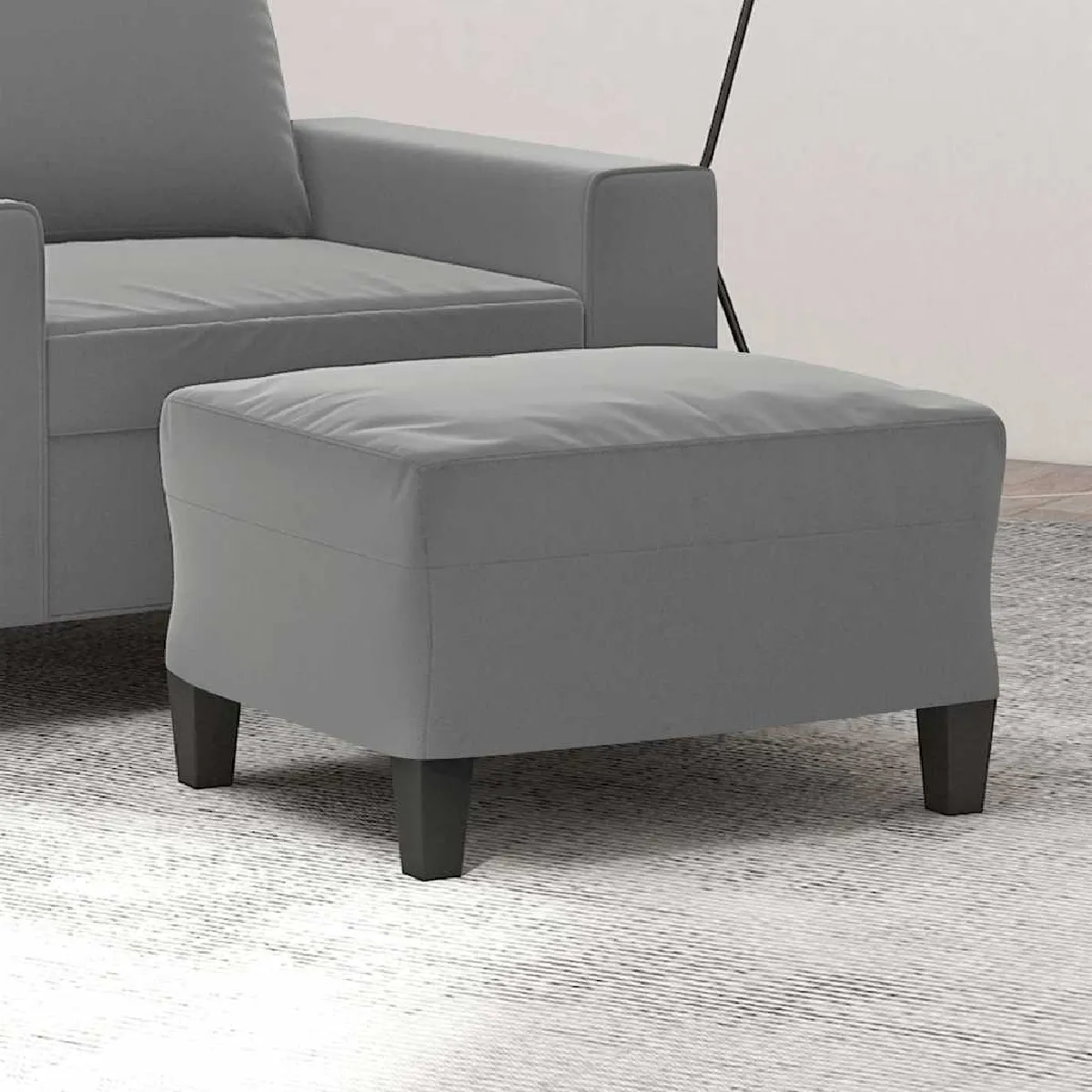VIDAXL - Pouf - Salon - Gris - 60x50x41 cm - Image 2