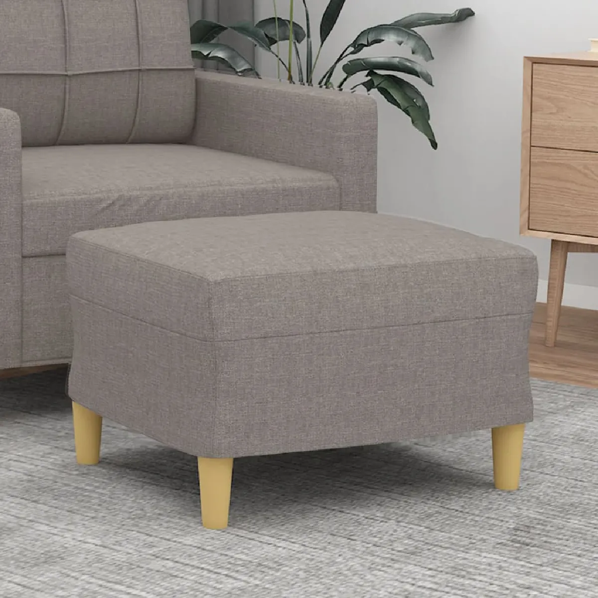 VIDAXL Repose pied Jaune tissu