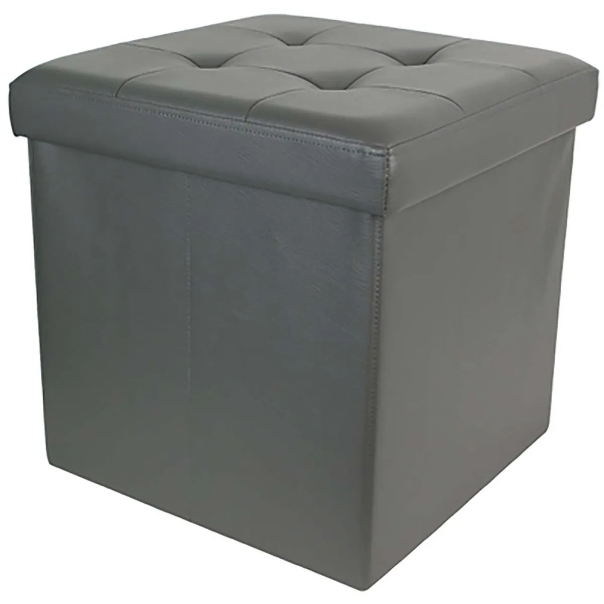 The Home Deco Factory Gris Pouf-Coffre