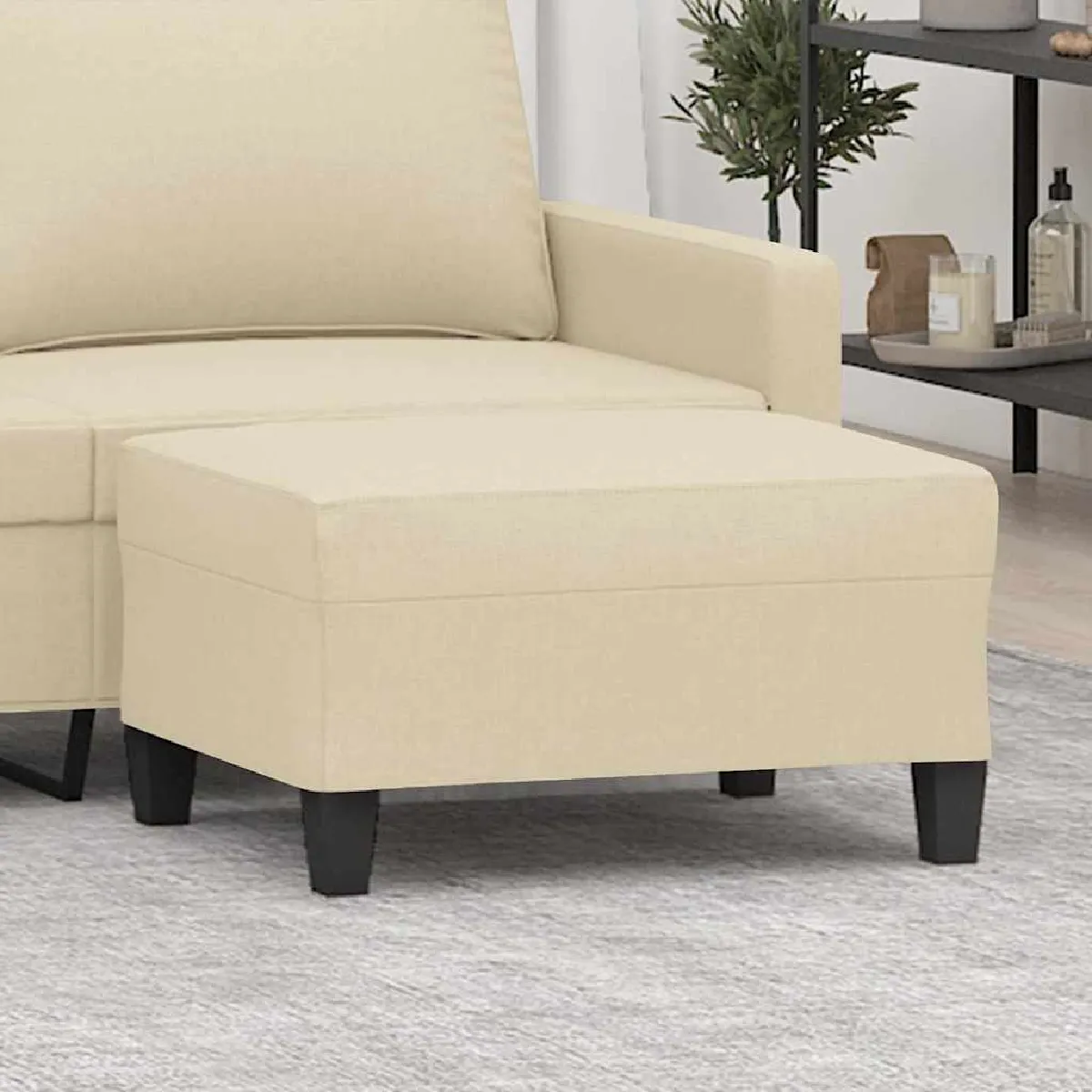 VIDAXL - Tabouret - 70x55x41 cm - Crème - Image 2