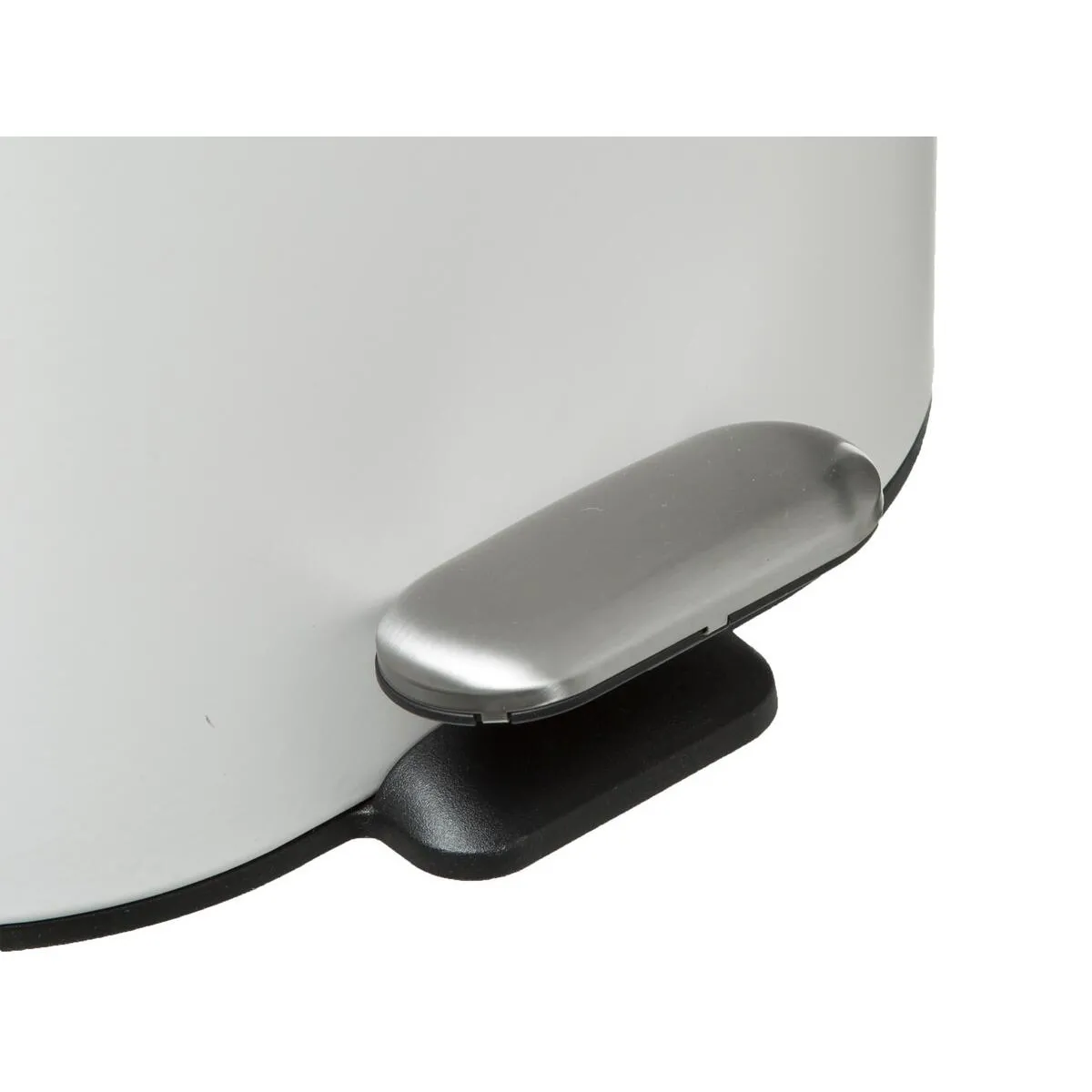 Poubelle De Salle De Bain FIVE Simply Smart 6L Noir - Siliflex Fermeture Silencieuse - Métal, Seau Amovible - Dimensions 24,2 X 15,5 X 30,5 Cm