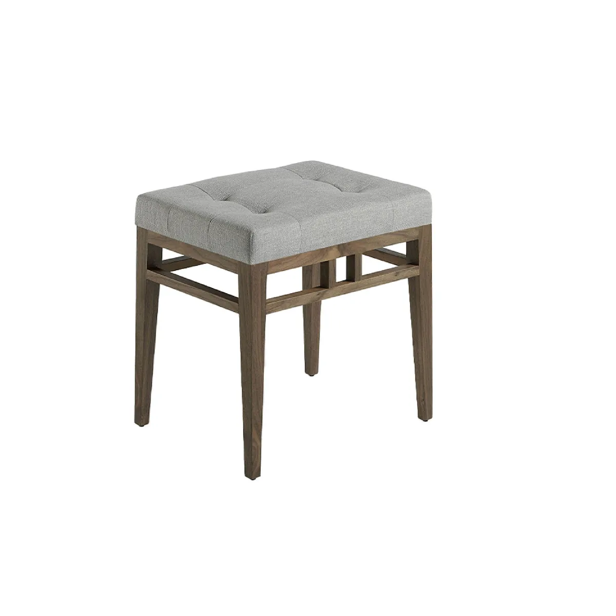 Tabouret en tissu gris