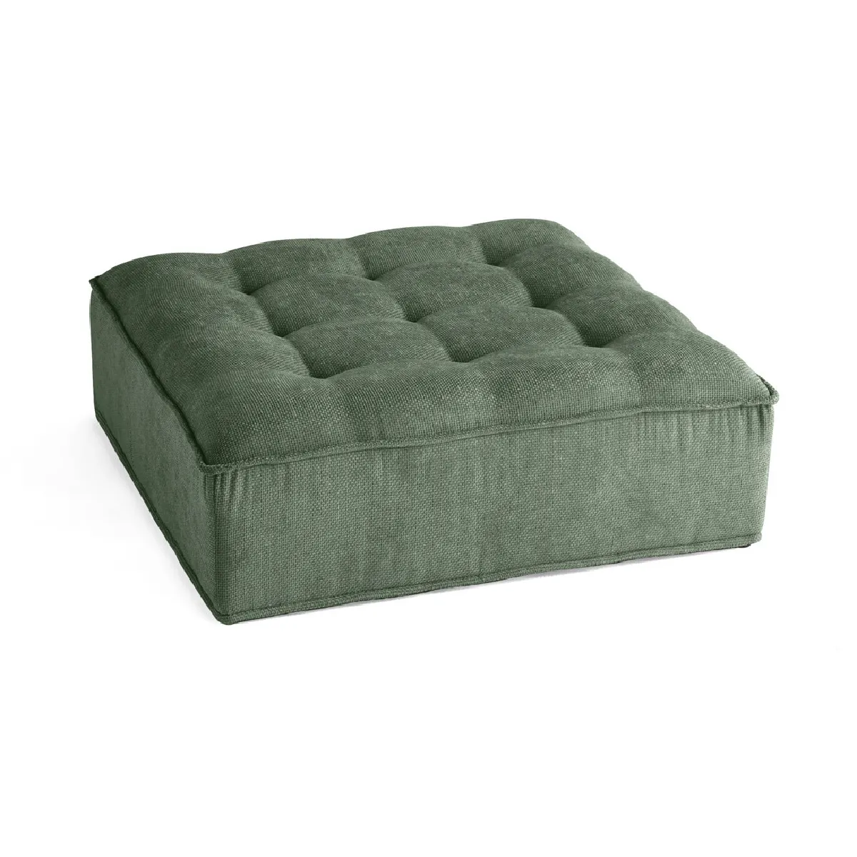 Bestmobilier Vert Marisol - Pouf Modulable - Velours Texturé - Image 2