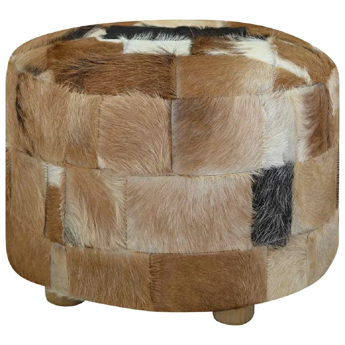 Vidaxl Pouf Rond - Multicolore