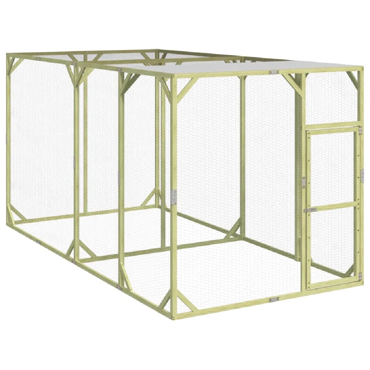 Vidaxl 3102985 Poulailler 200x400x200 cm Bois de pin massif imprégné